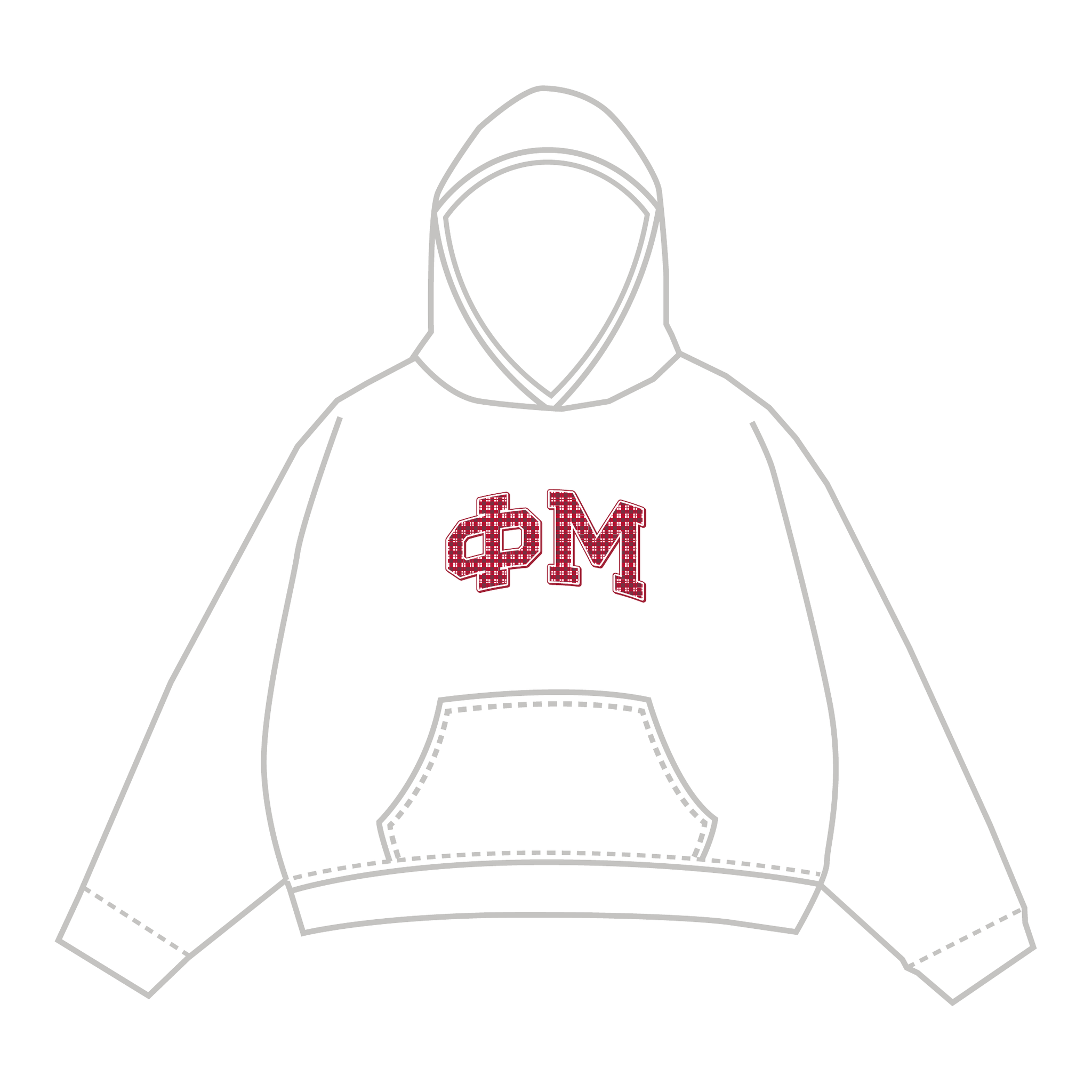 Phi Mu Hoodie — White