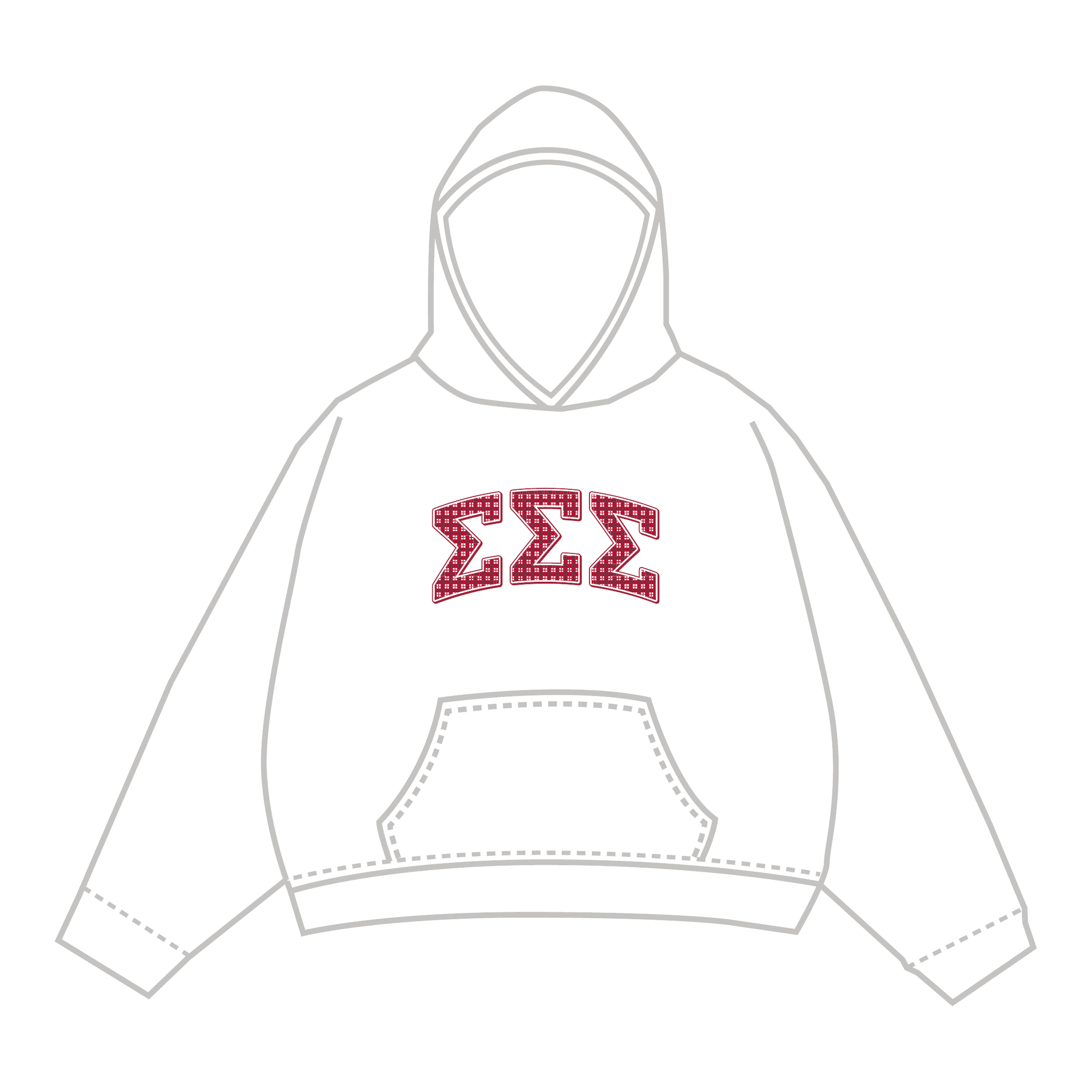 Sigma Sigma Sigma Hoodie — White