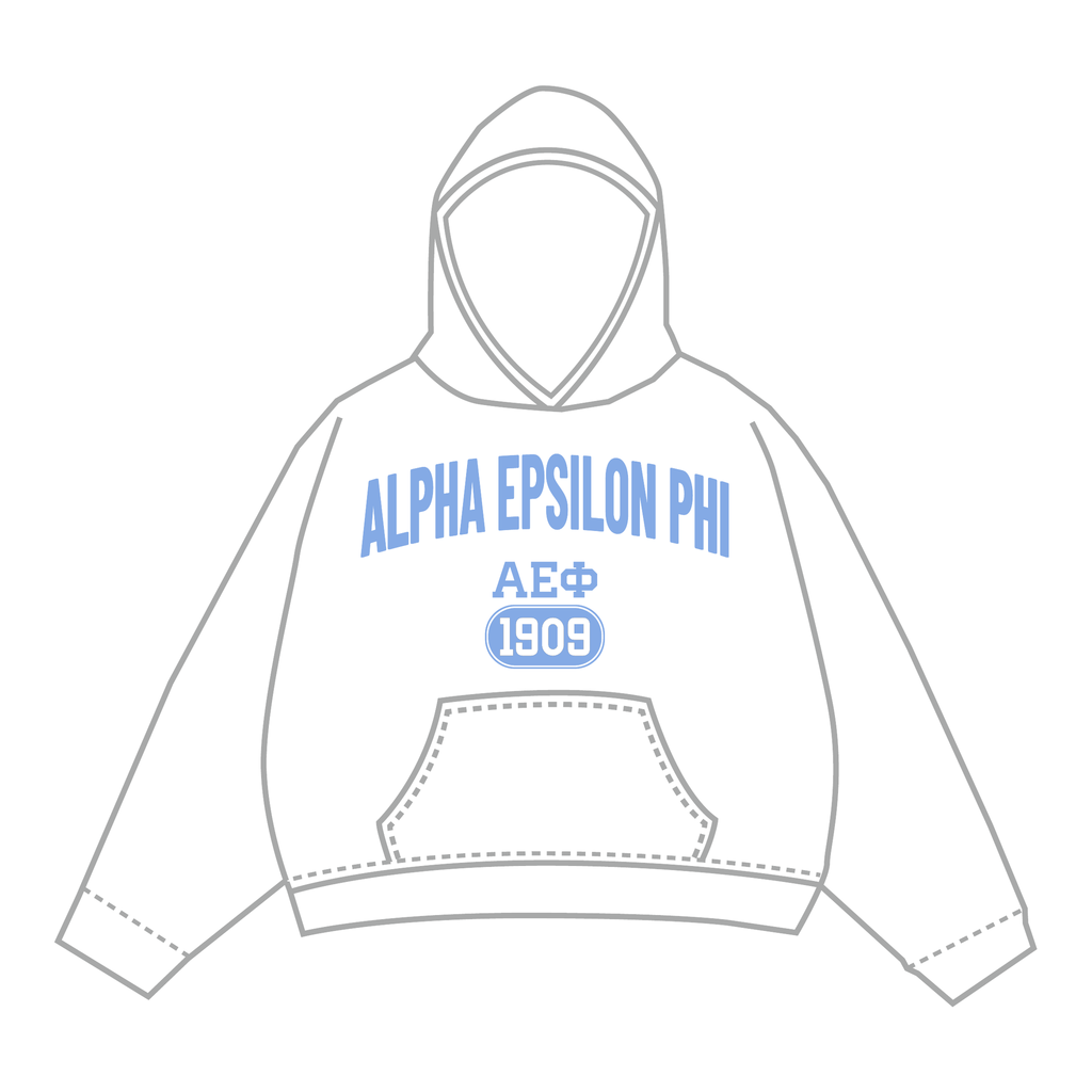 Alpha Epsilon Phi Hoodie — White