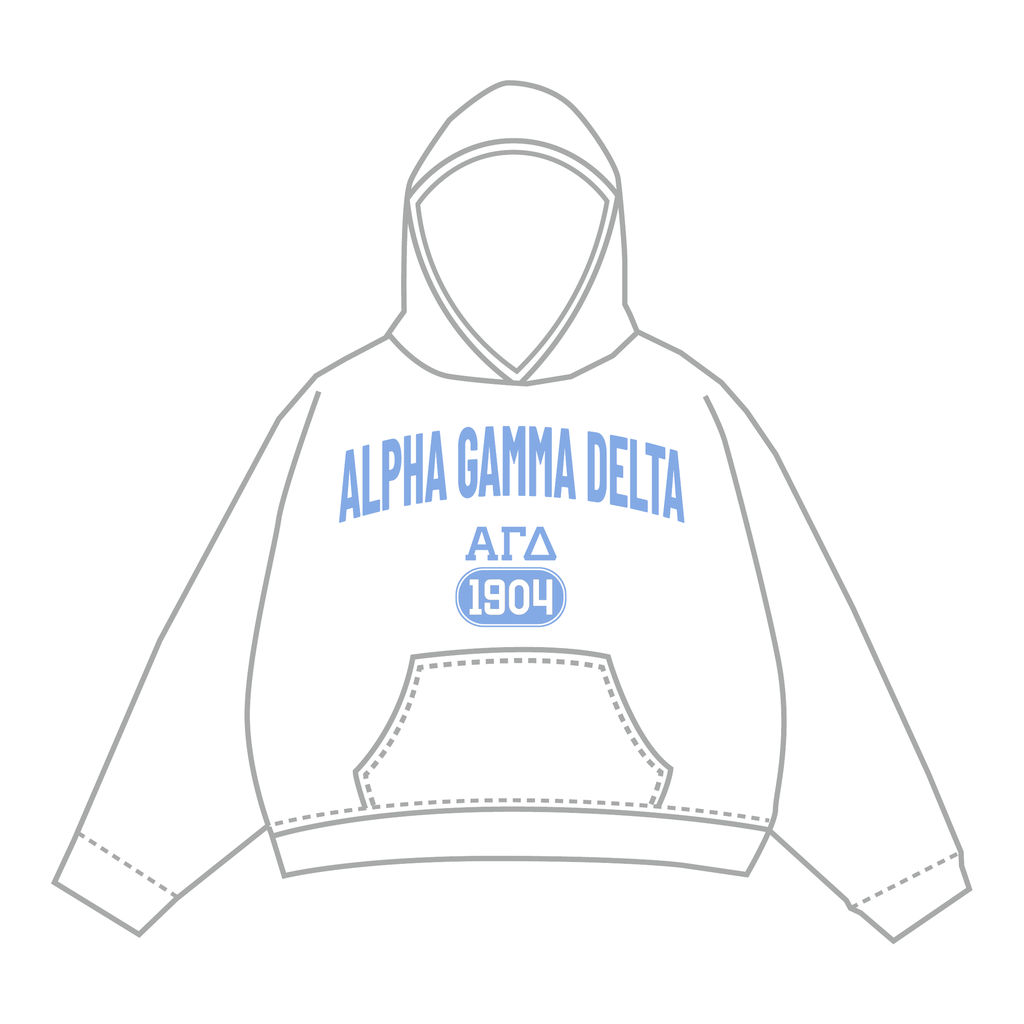 Alpha Gamma Delta Hoodie — White