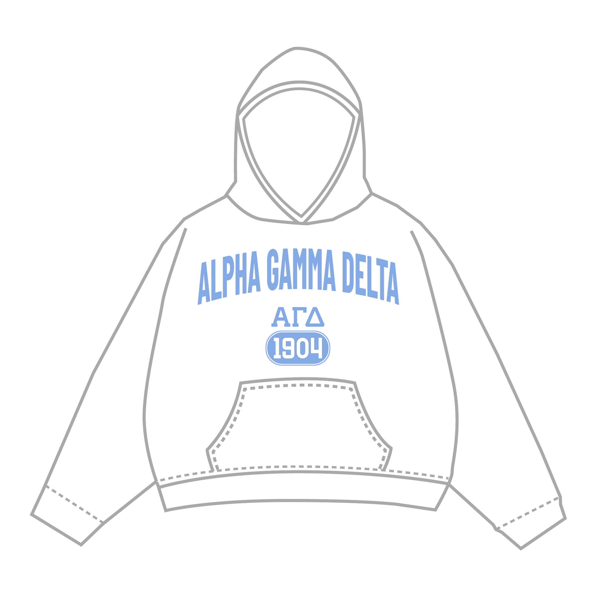 Alpha Gamma Delta Hoodie — White