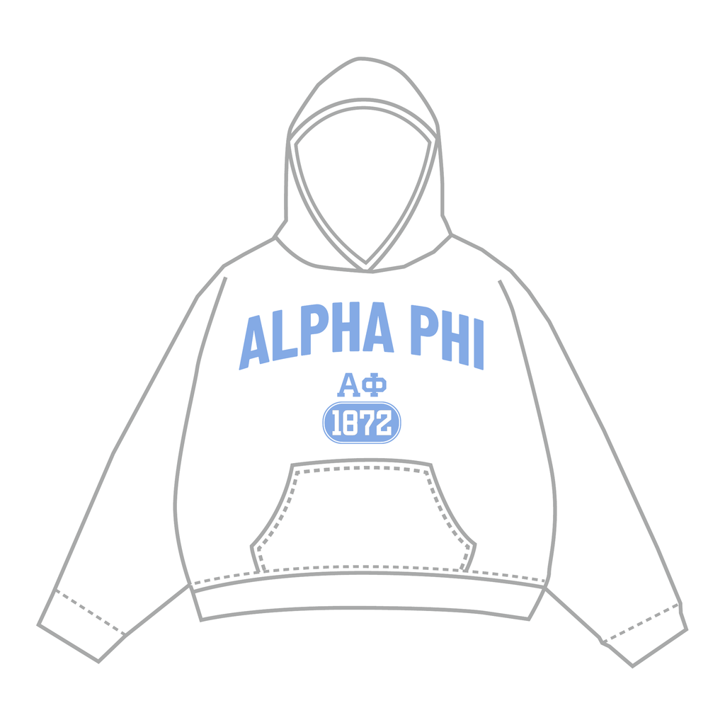 Alpha Phi Hoodie — White