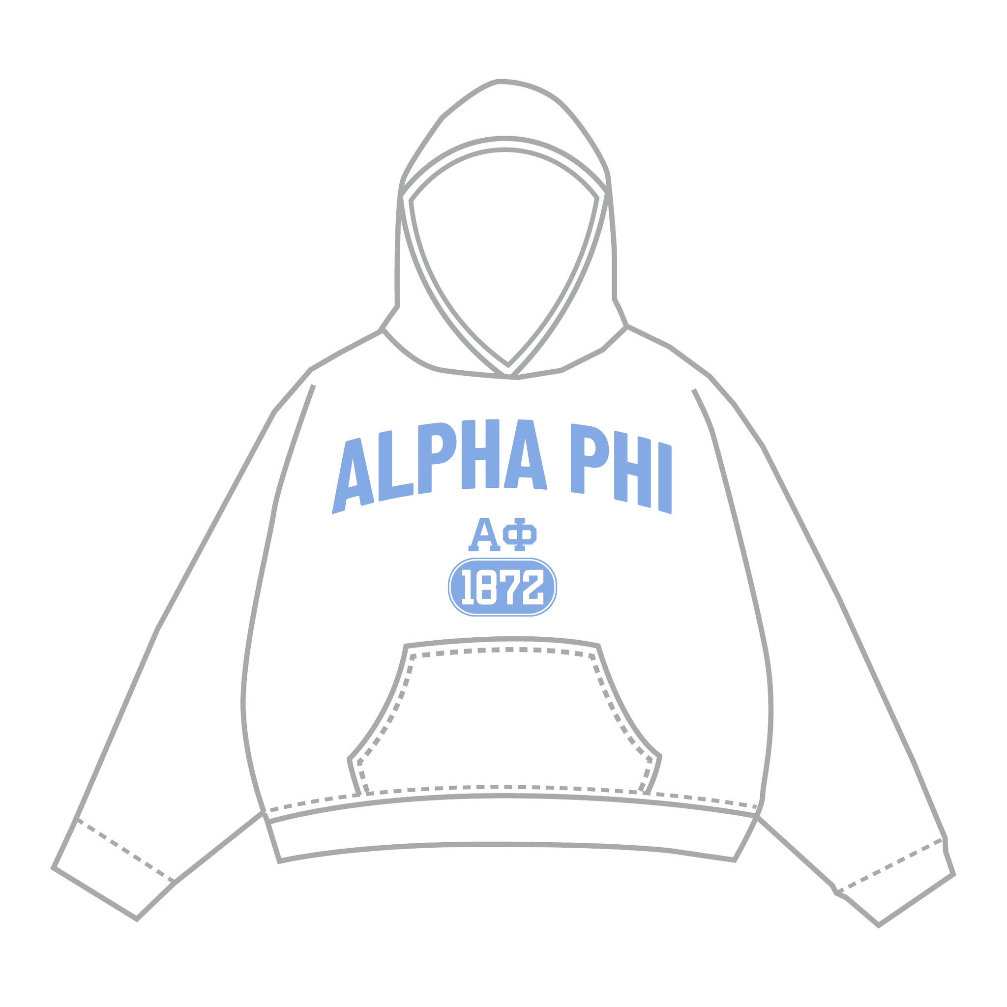 Alpha Phi Hoodie — White