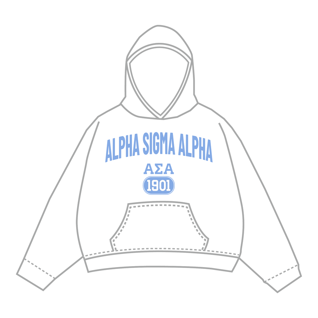 Alpha Sigma Alpha Hoodie — White