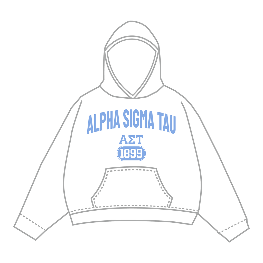 Alpha Sigma Tau Hoodie — White