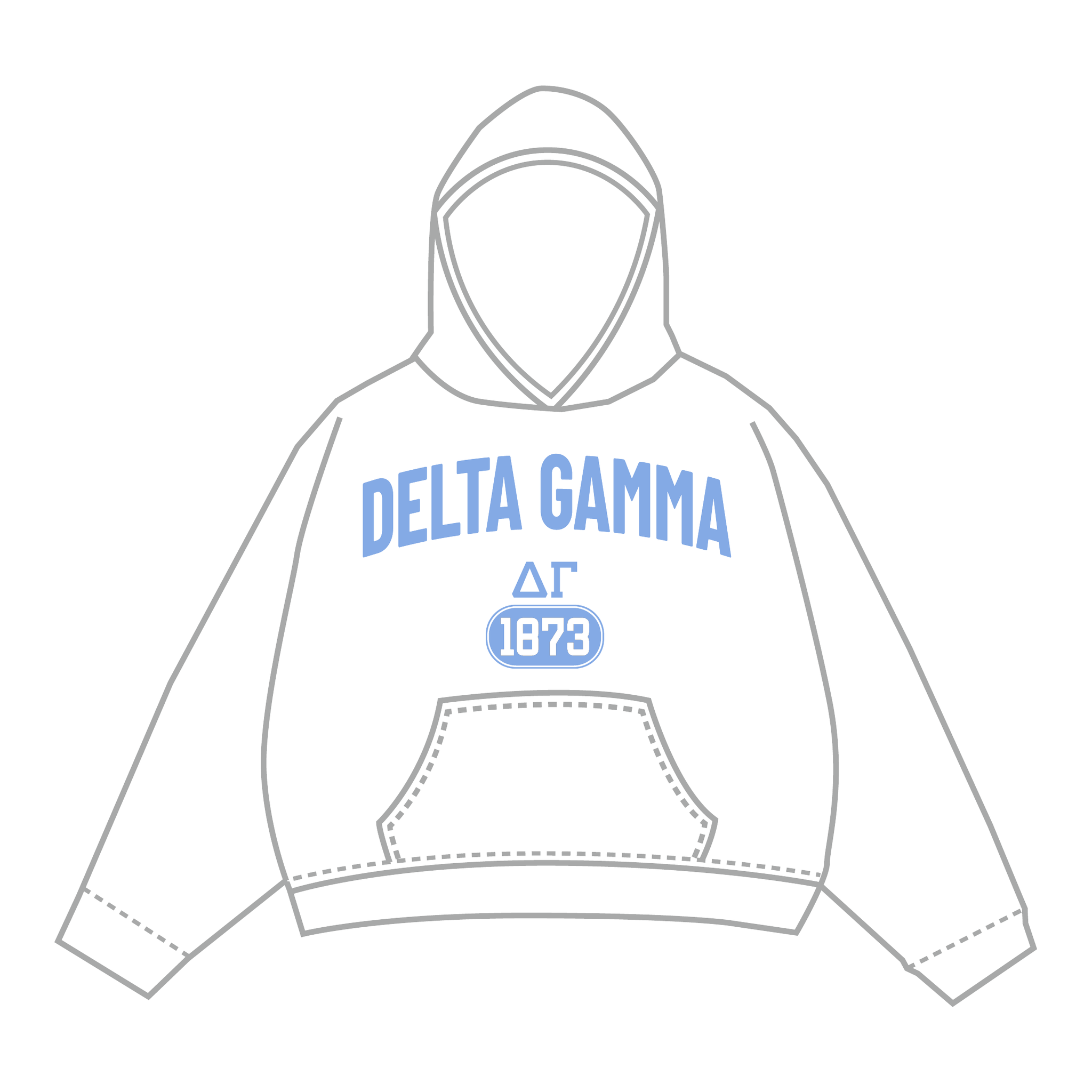 Delta Gamma Hoodie — White