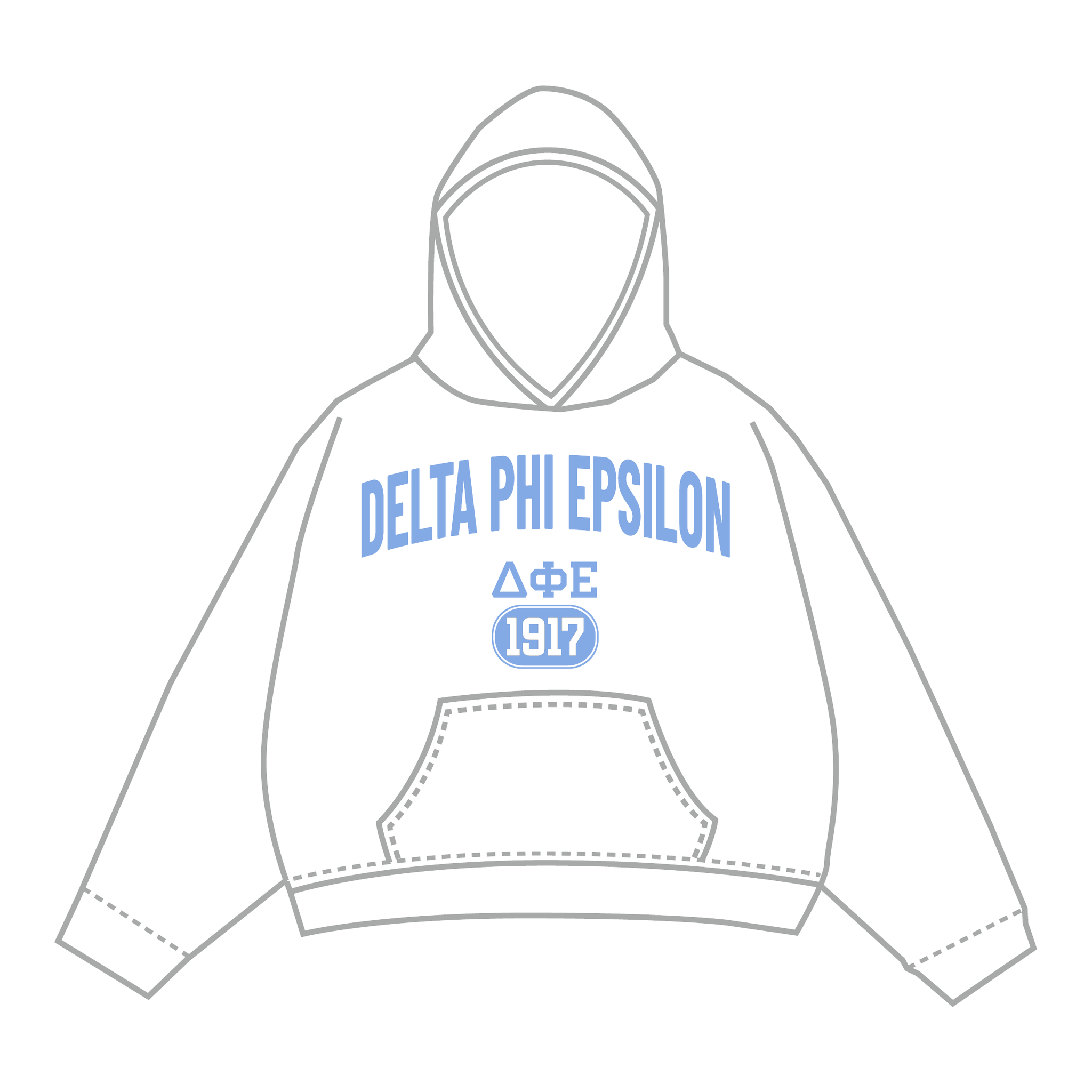 Delta Phi Epsilon Hoodie — White
