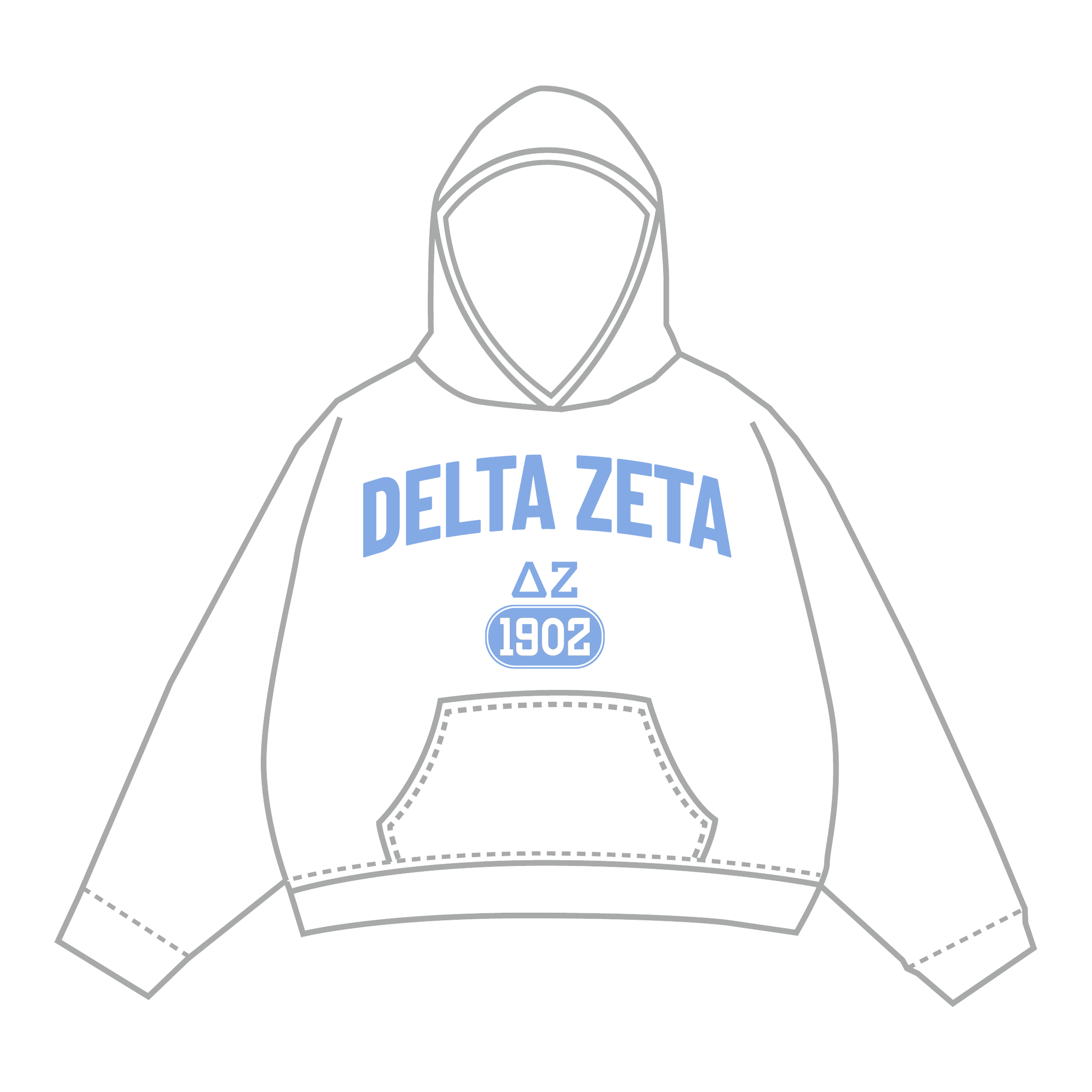 Delta Zeta Hoodie — White