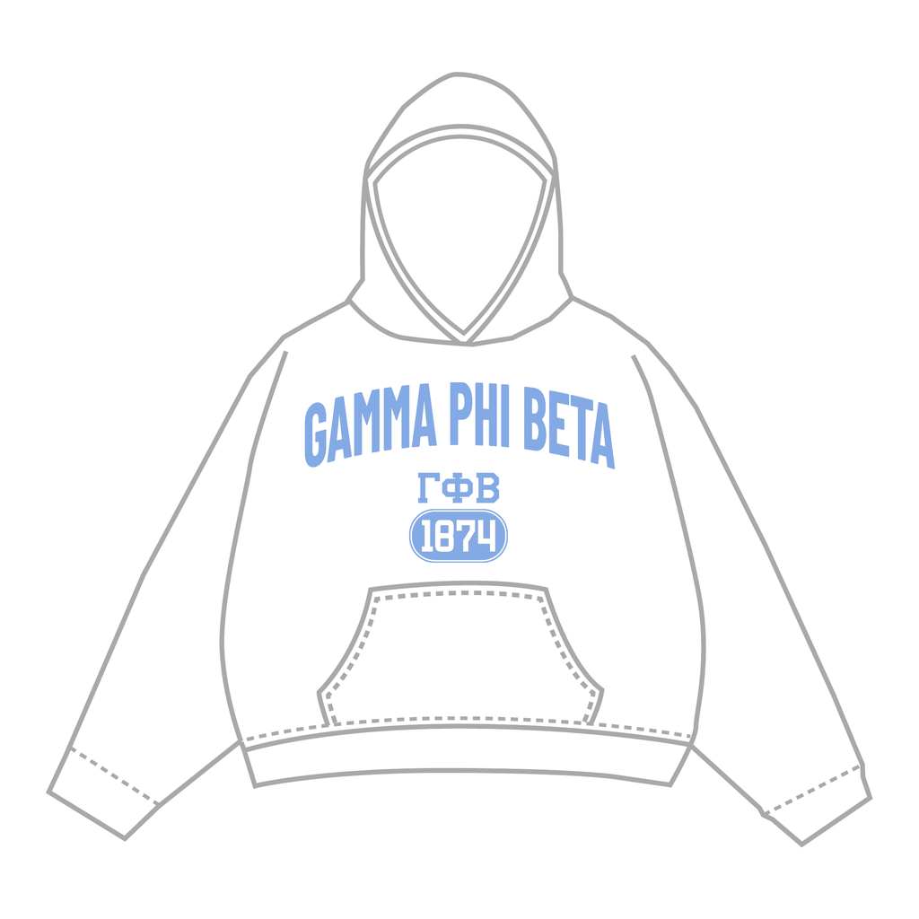Gamma Phi Beta Hoodie — White