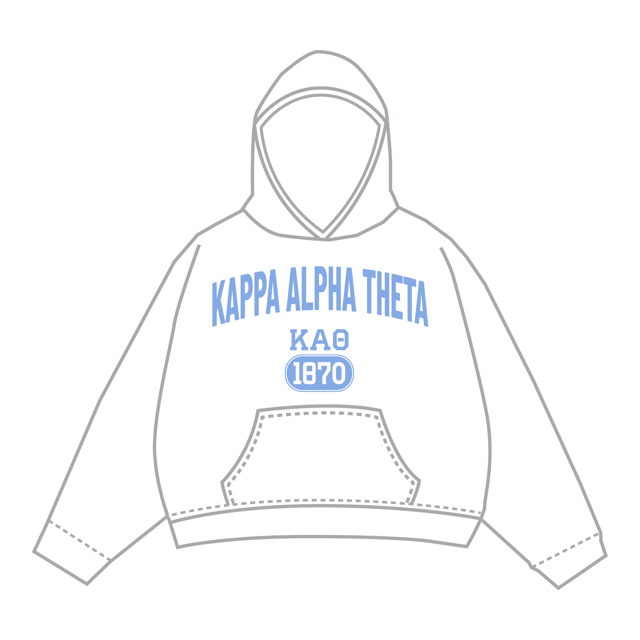 Kappa Alpha Theta Hoodie — White