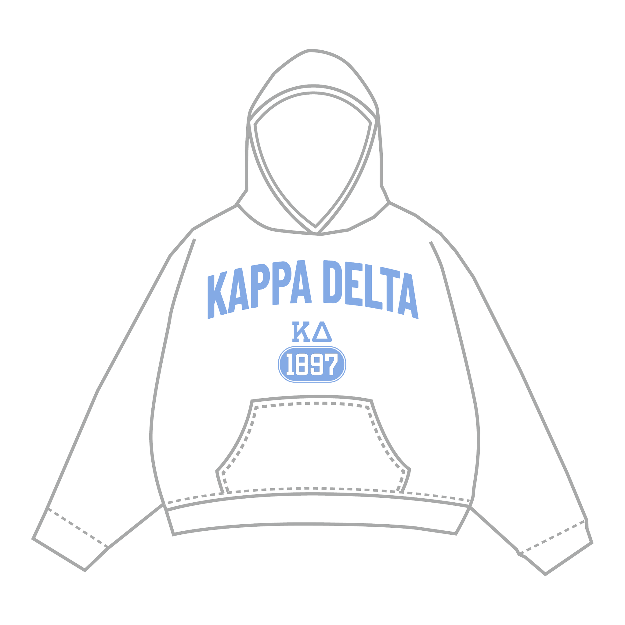 Kappa Delta Hoodie — White