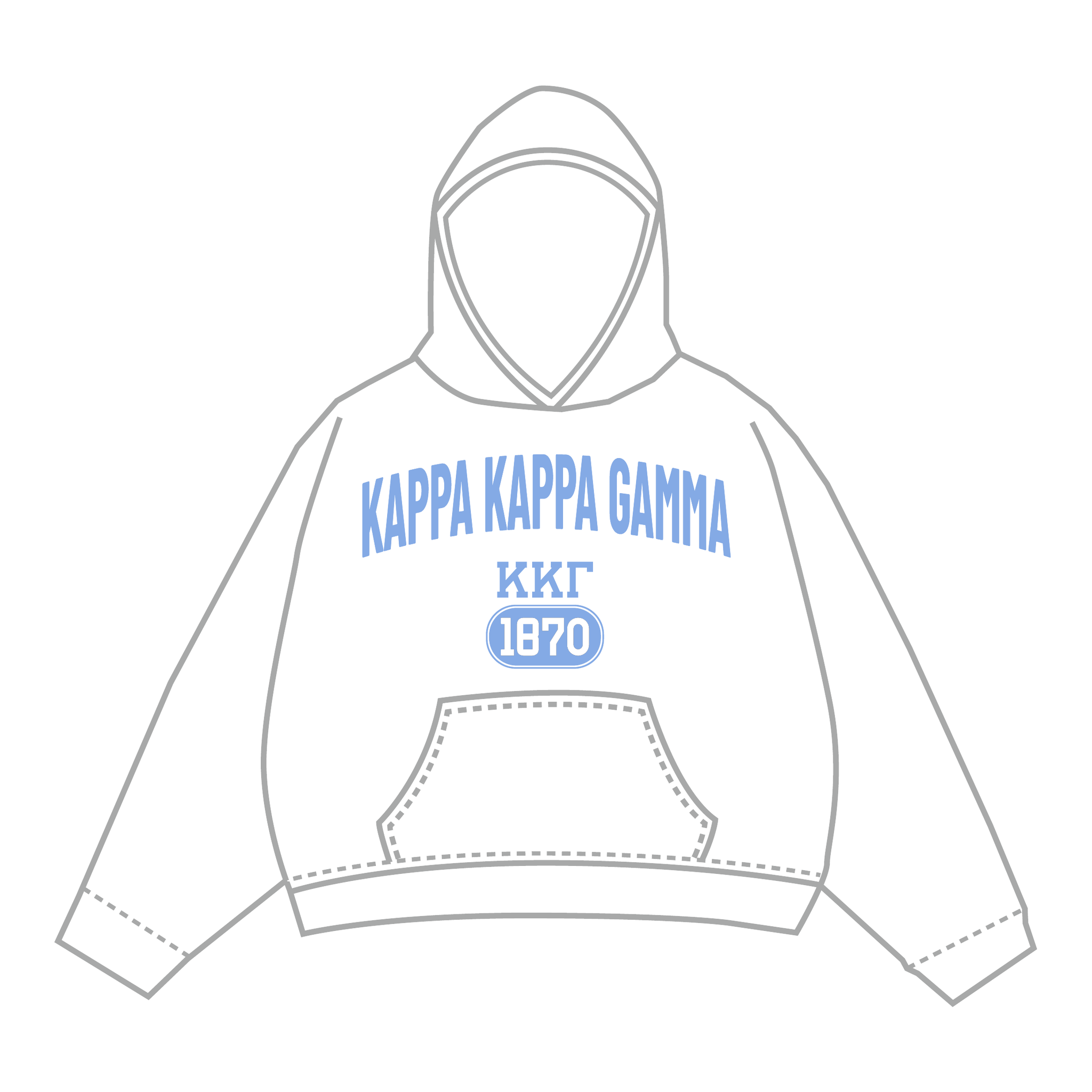 Kappa Kappa Gamma Hoodie — White