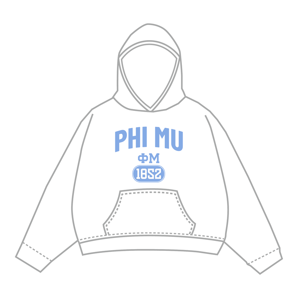 Phi Mu Hoodie — White