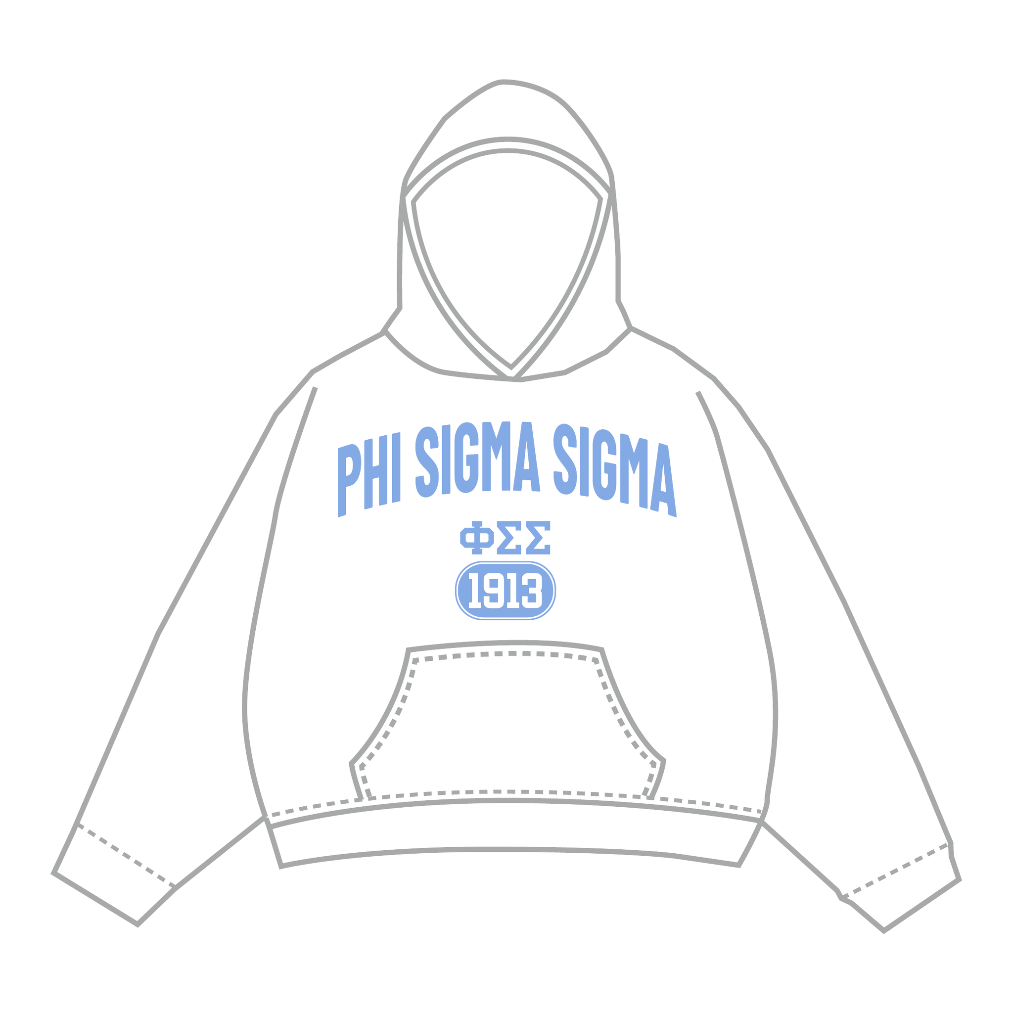 Phi Sigma Sigma Hoodie — White