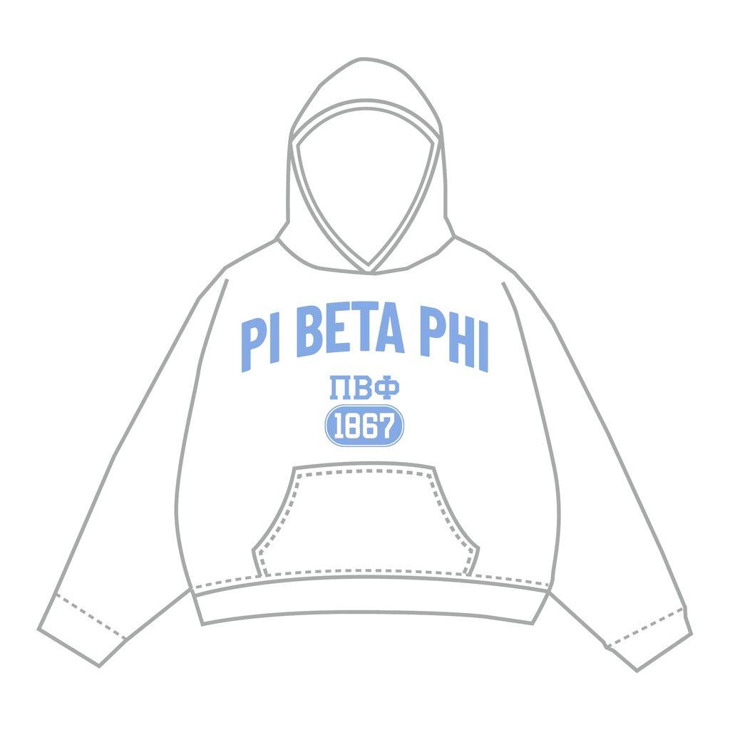 Pi Beta Phi Hoodie — White