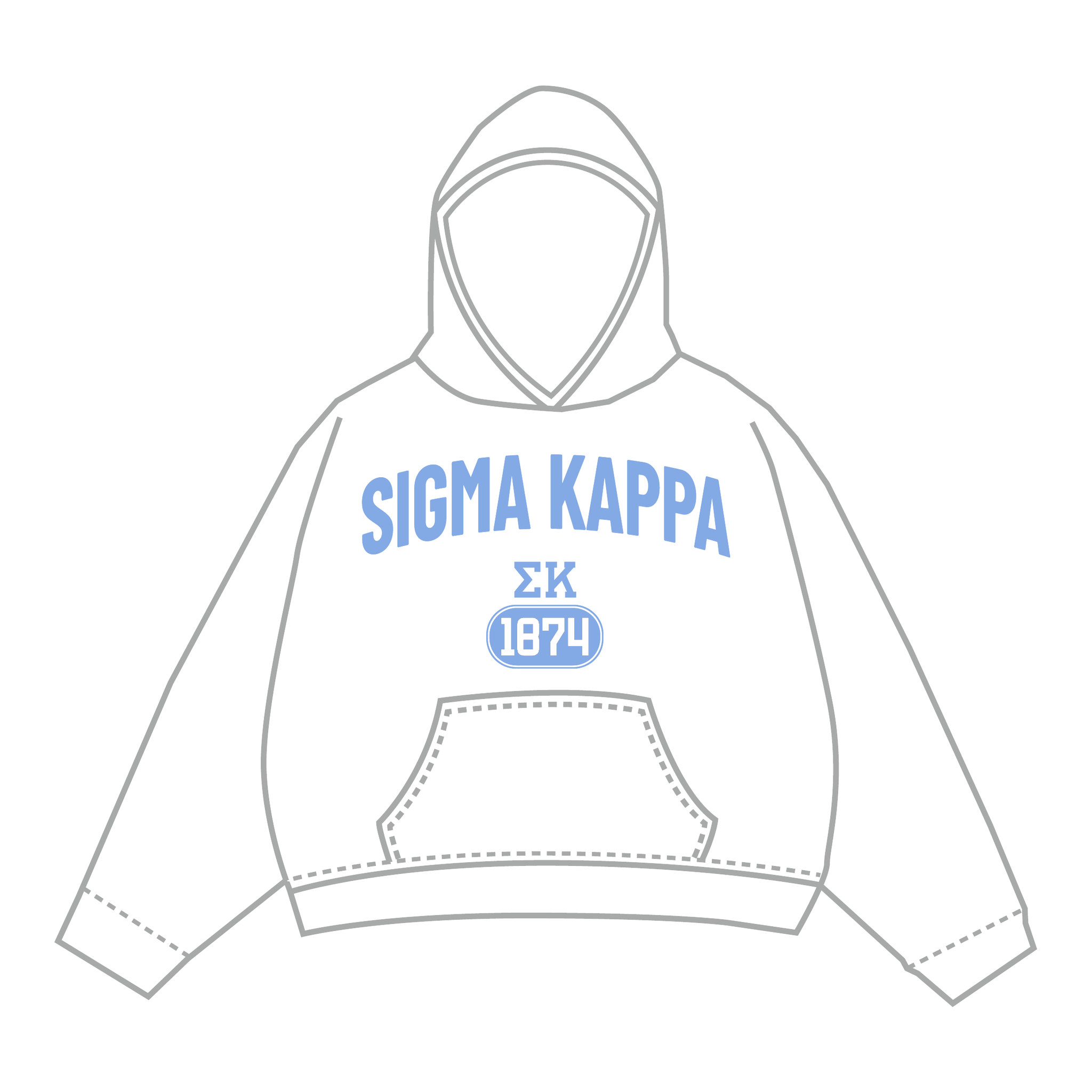 Sigma Kappa Hoodie — White