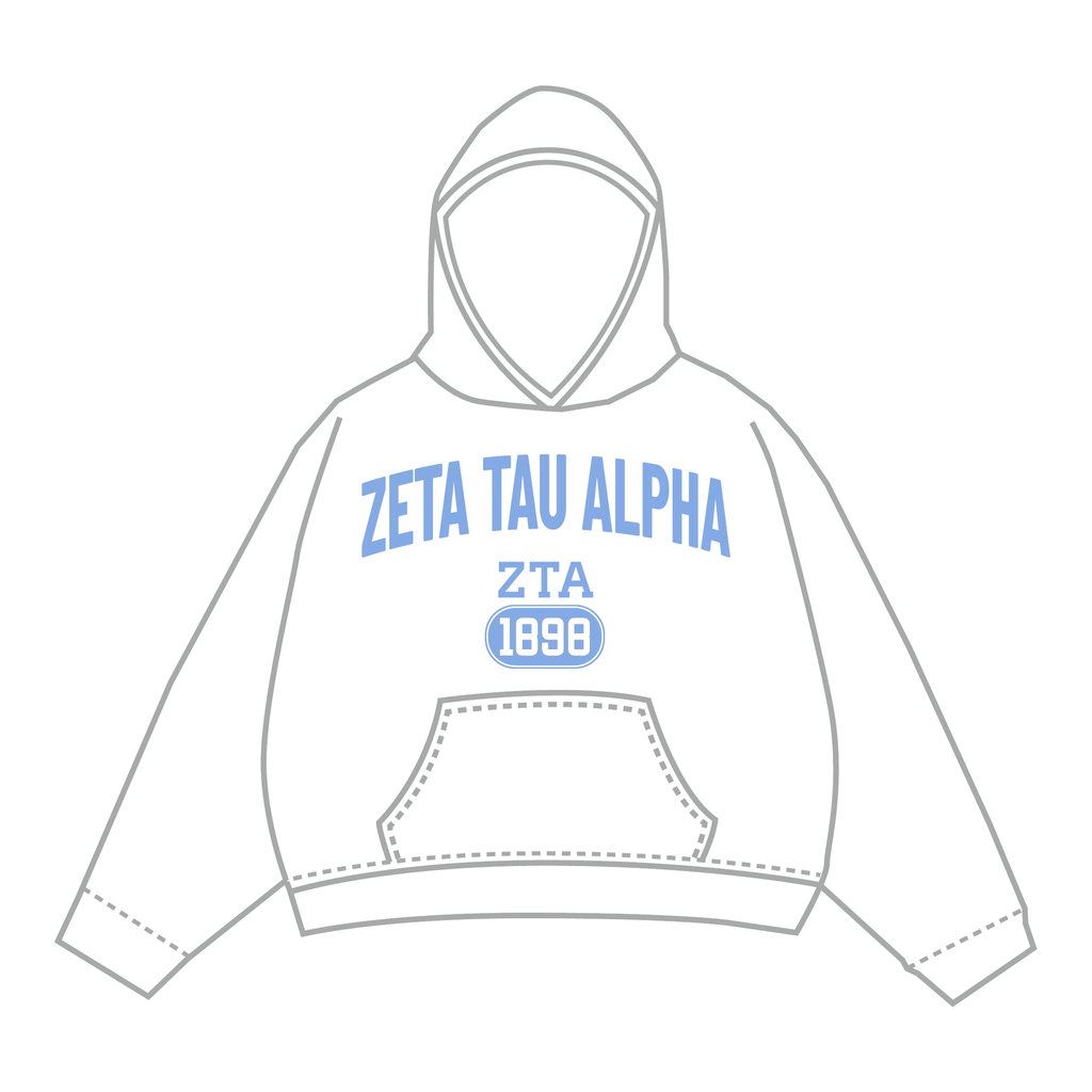 Zeta Tau Alpha Hoodie — White