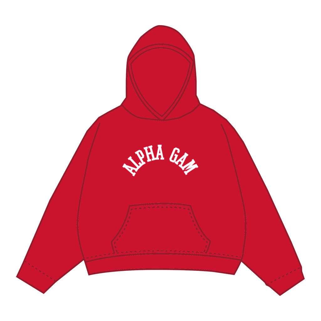 Alpha Gamma Delta Hoodie — Red