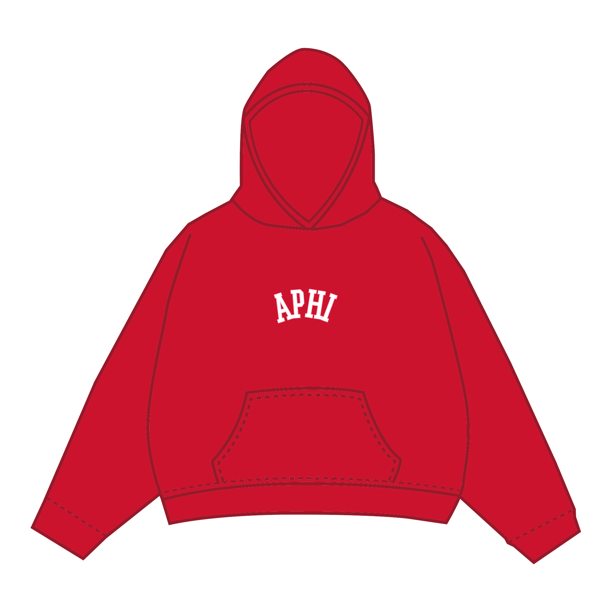 Alpha Phi Hoodie — Red
