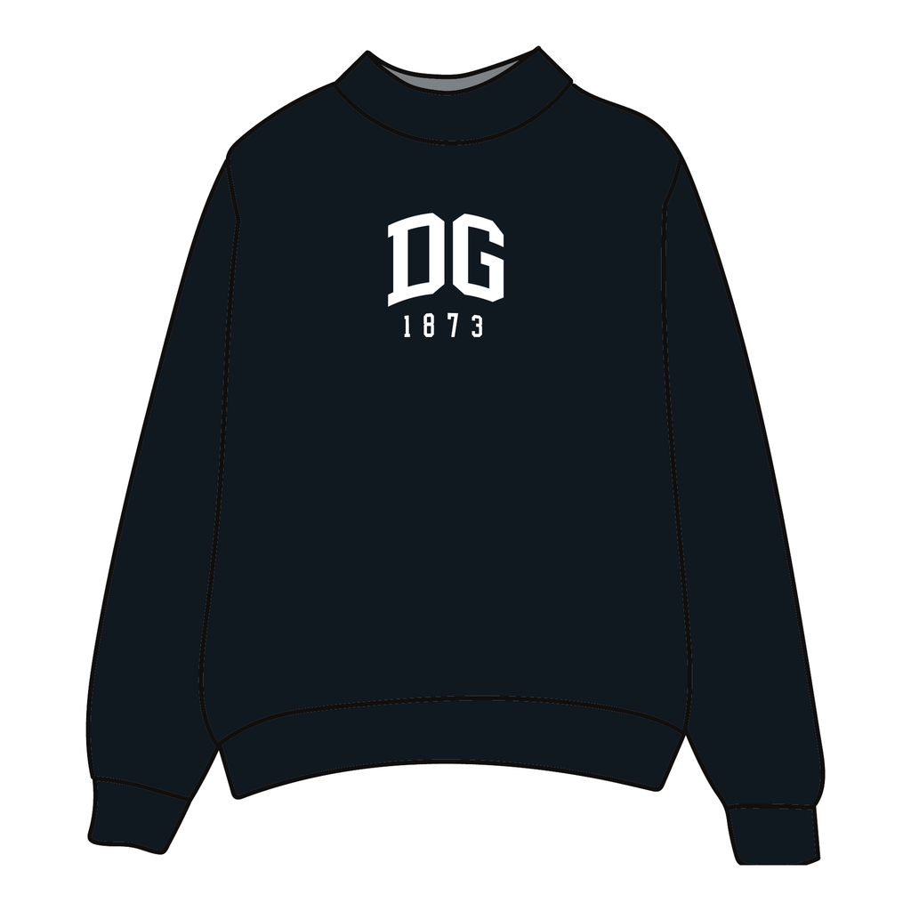 Delta Gamma Mockneck Sweatshirt — Black