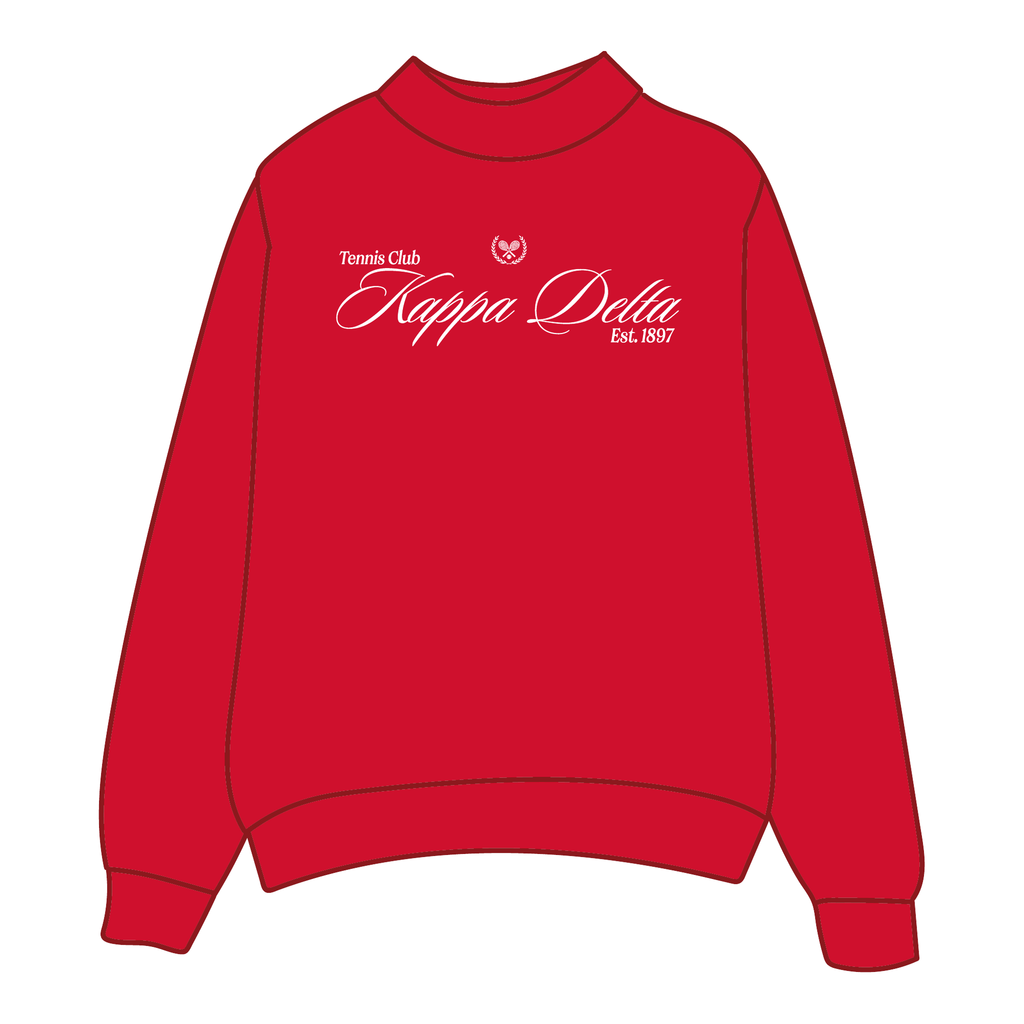 Kappa Delta Mockneck Sweatshirt — Red