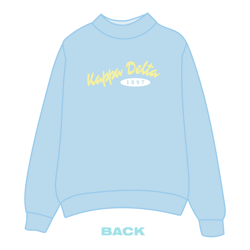 Kappa Delta Mockneck Sweatshirt — Blue