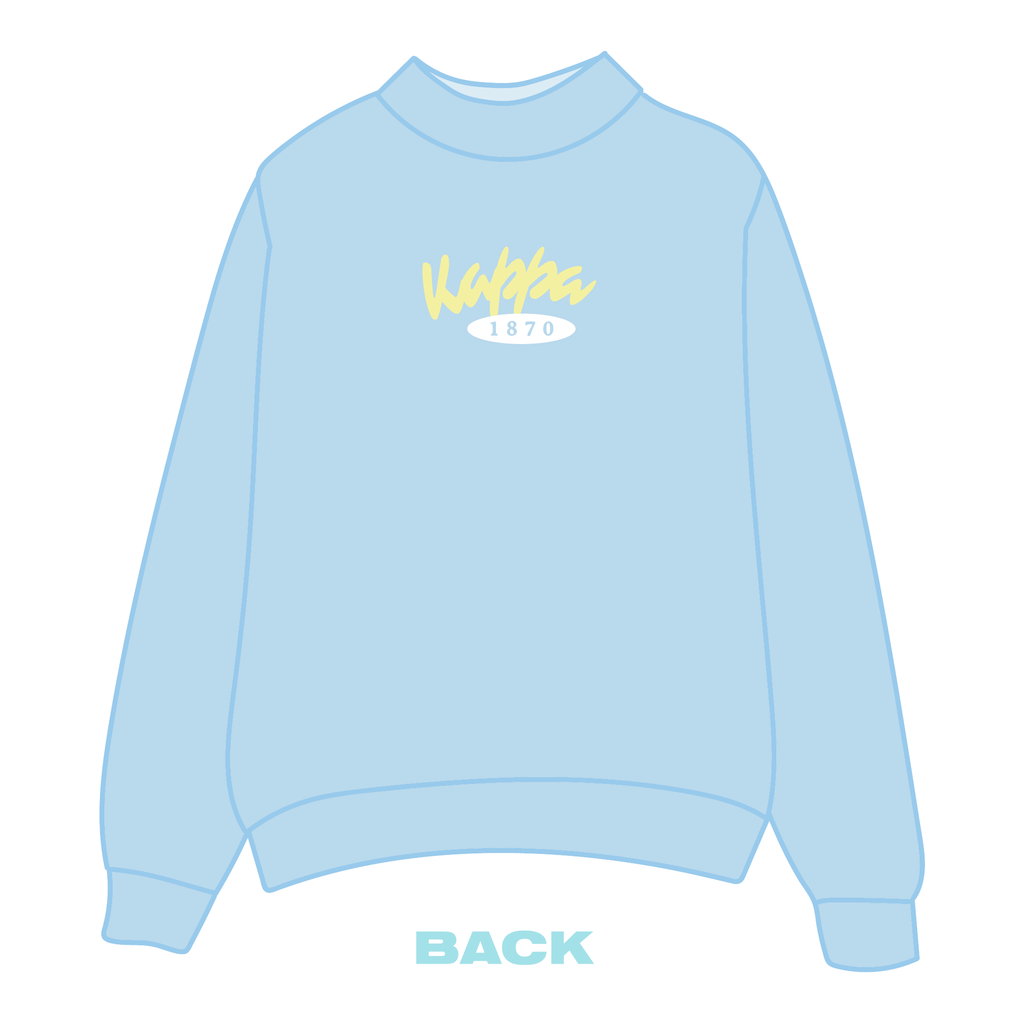 Kappa Kappa Gamma Mockneck Sweatshirt — Blue