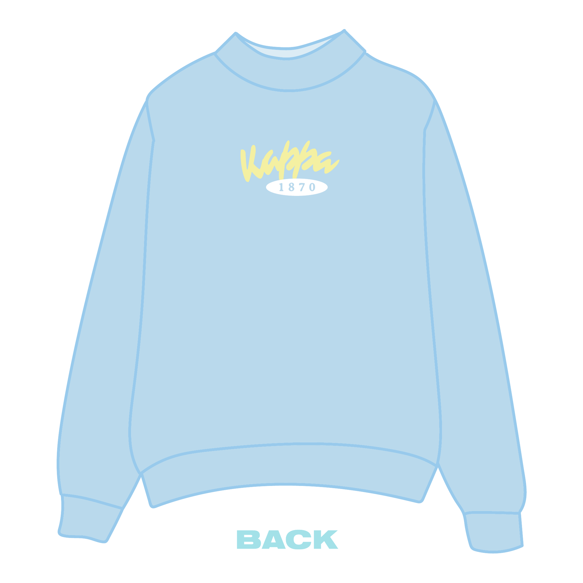 Kappa Kappa Gamma Mockneck Sweatshirt — Blue