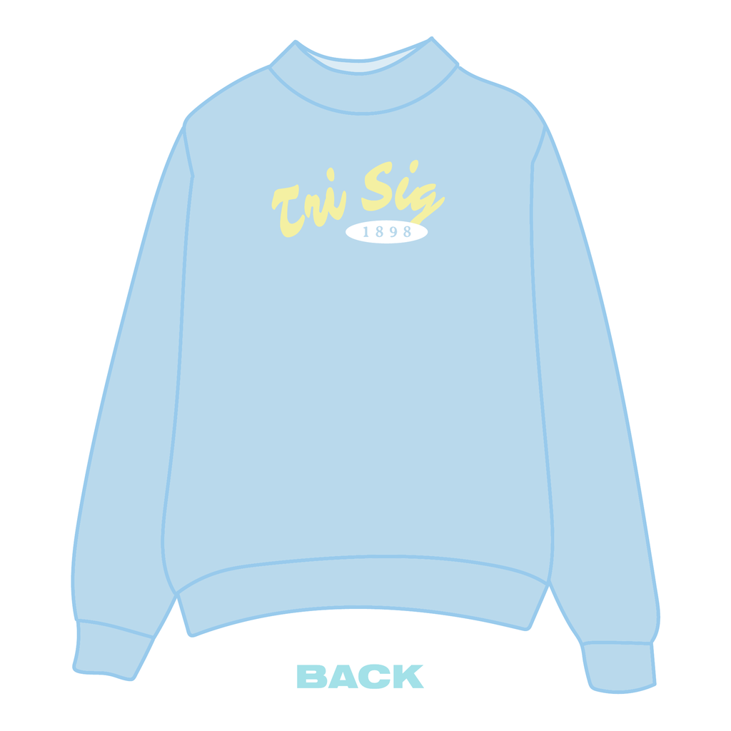 Sigma Sigma Sigma Mockneck Sweatshirt — Blue