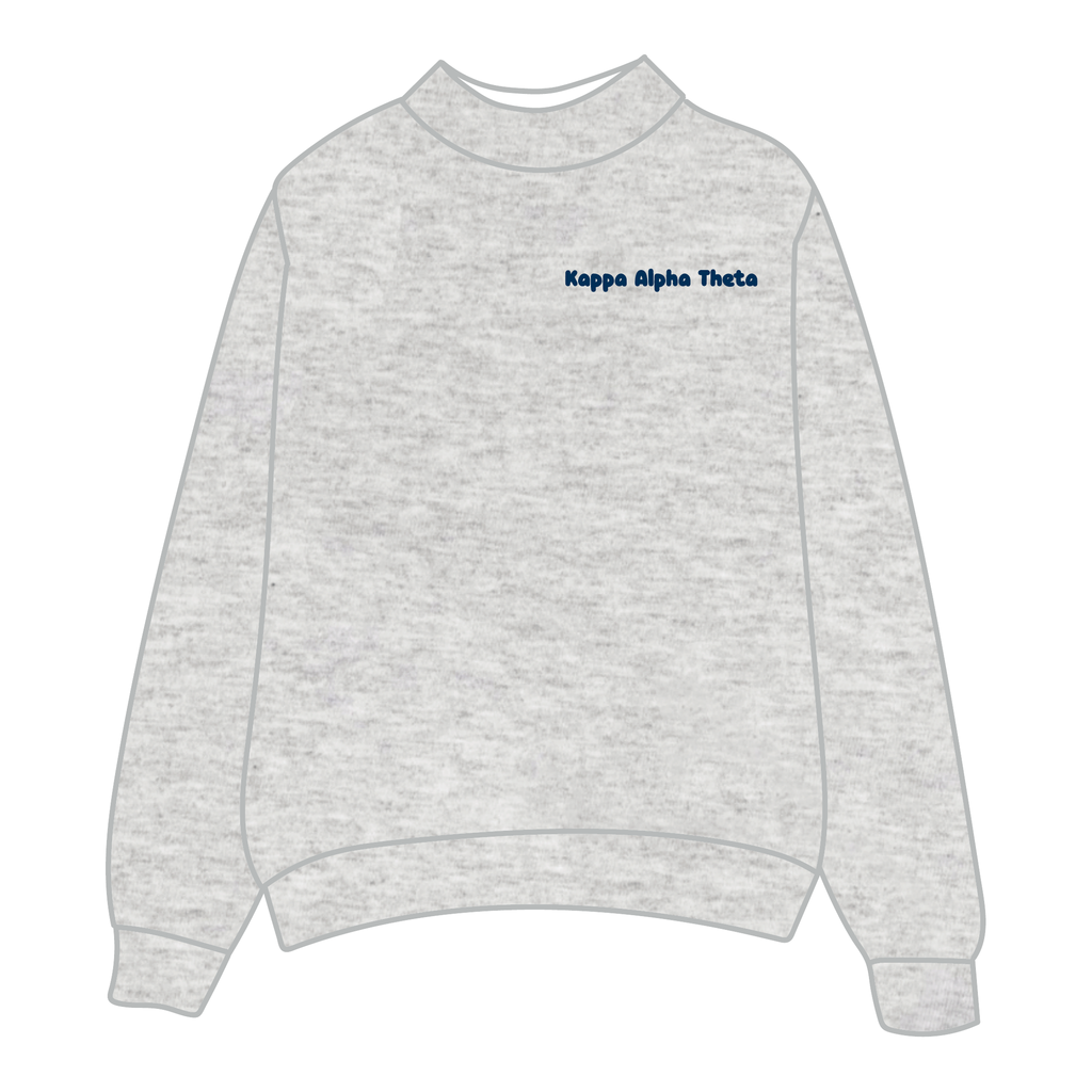 Kappa Alpha Theta Mockneck Sweatshirt — Heather Gray