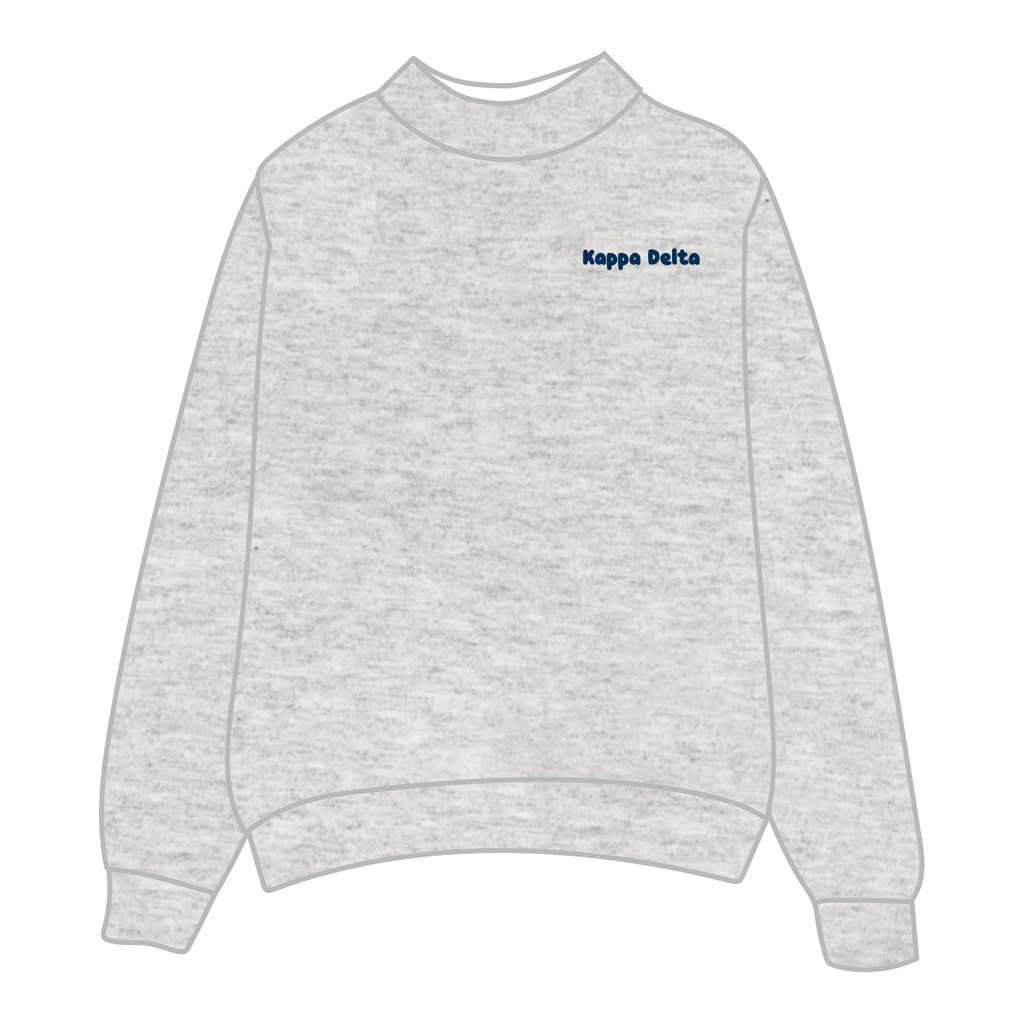 Kappa Delta Mockneck Sweatshirt — Heather Gray