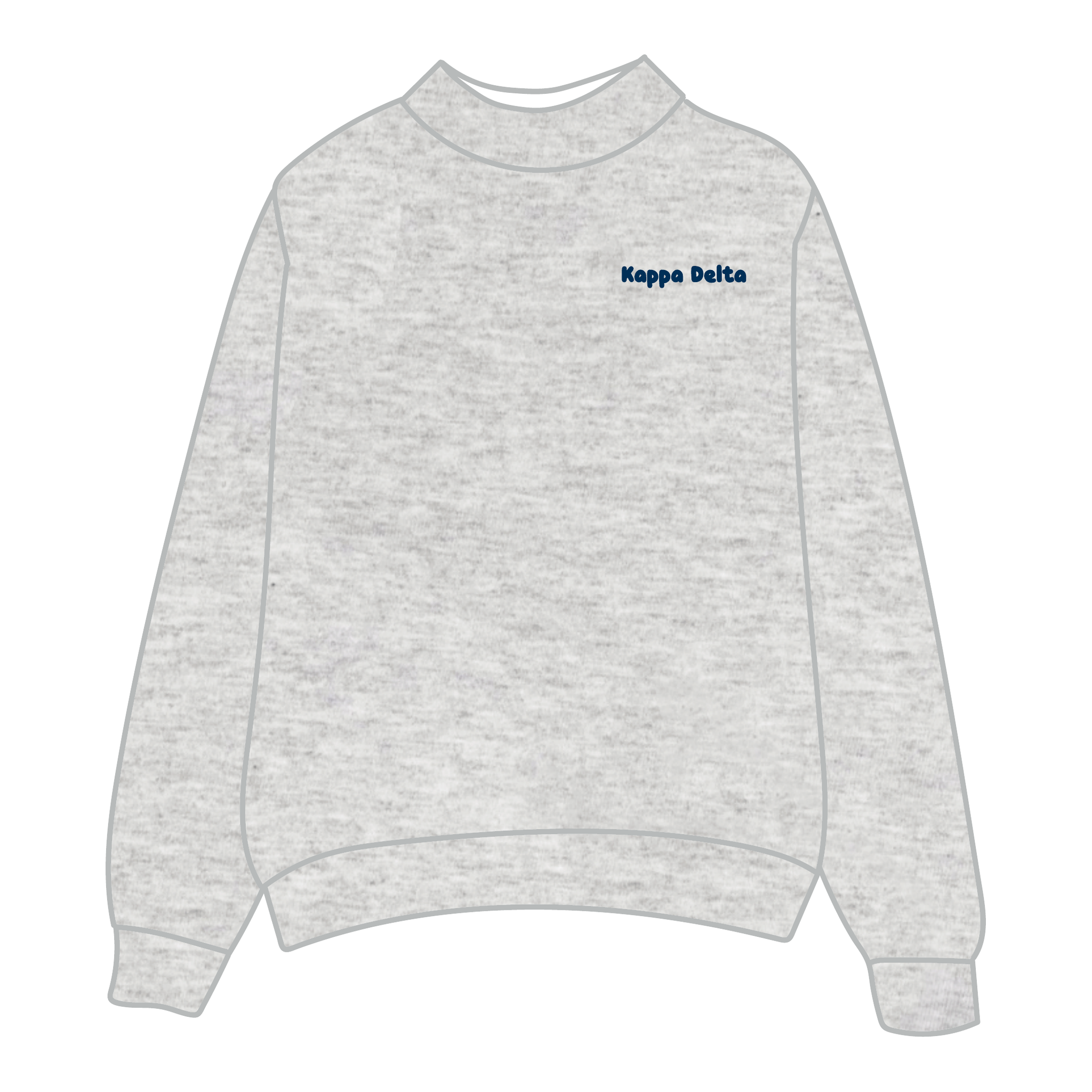 Kappa Delta Mockneck Sweatshirt — Heather Gray