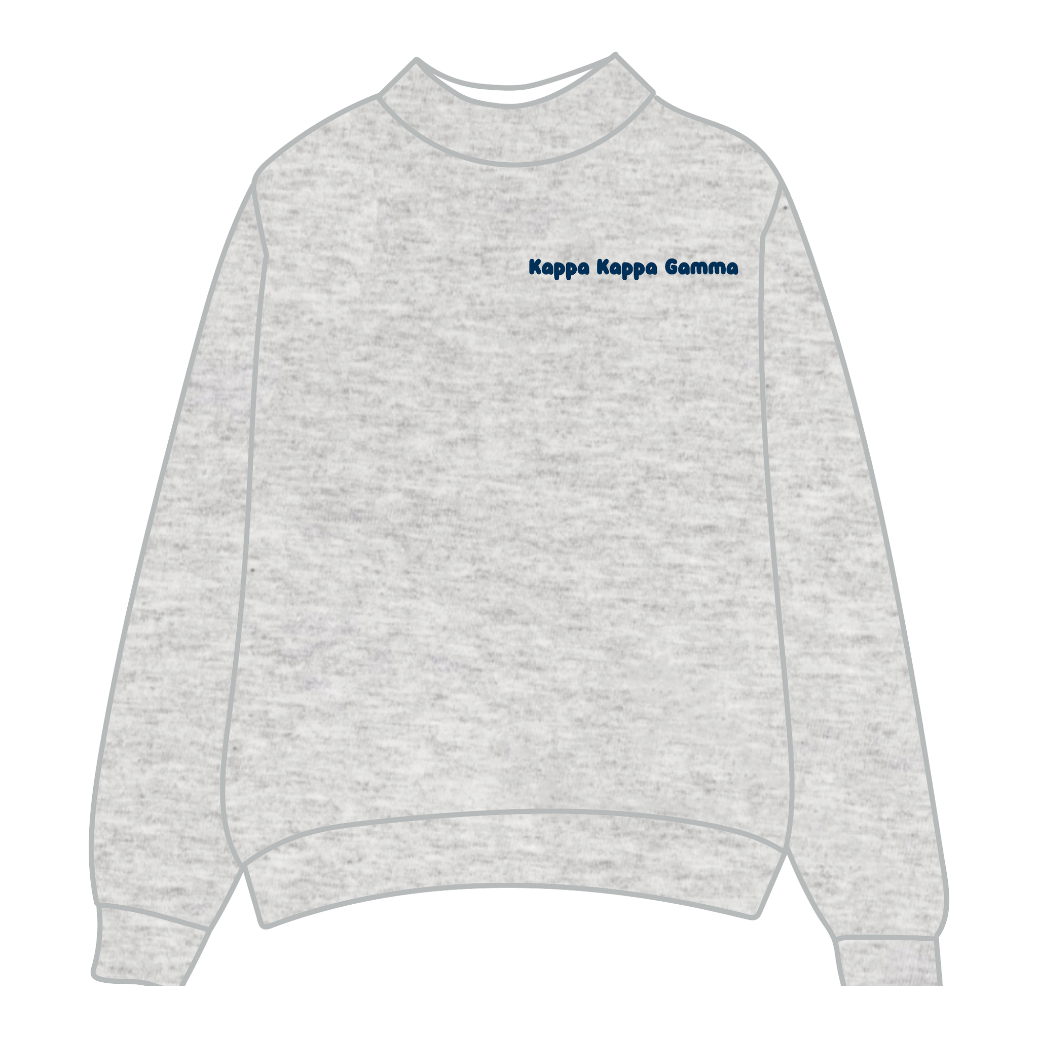 Kappa Kappa Gamma Mockneck Sweatshirt — Heather Gray
