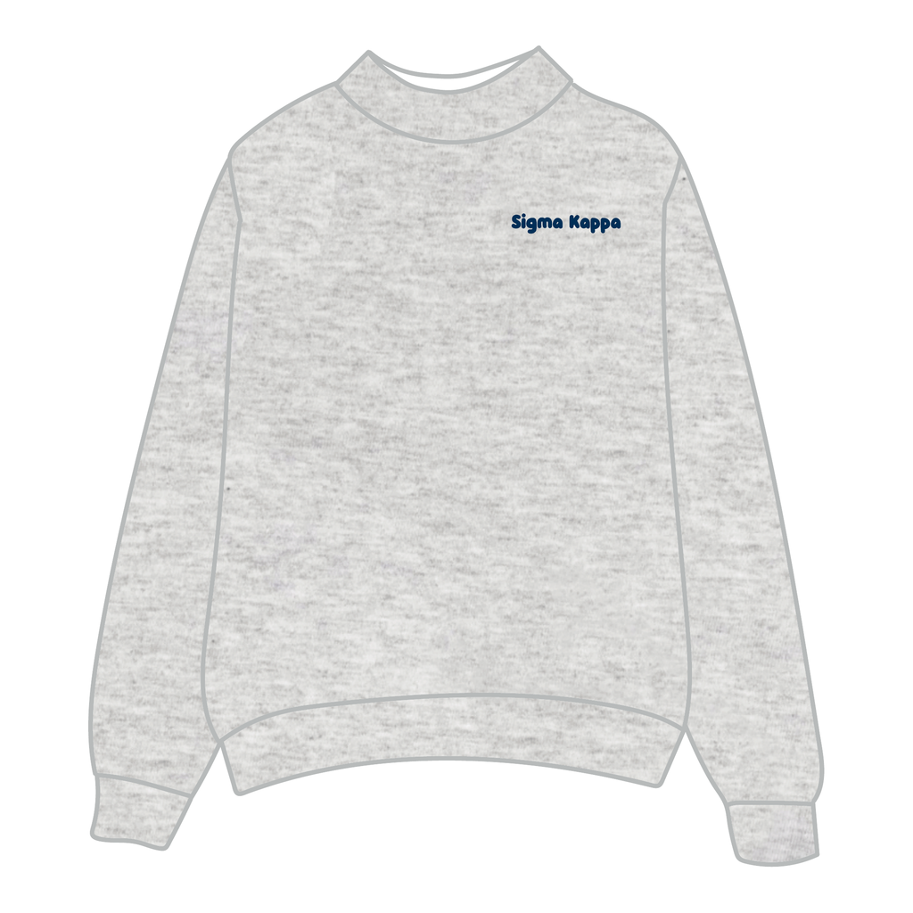 Sigma Kappa Mockneck Sweatshirt — Heather Gray