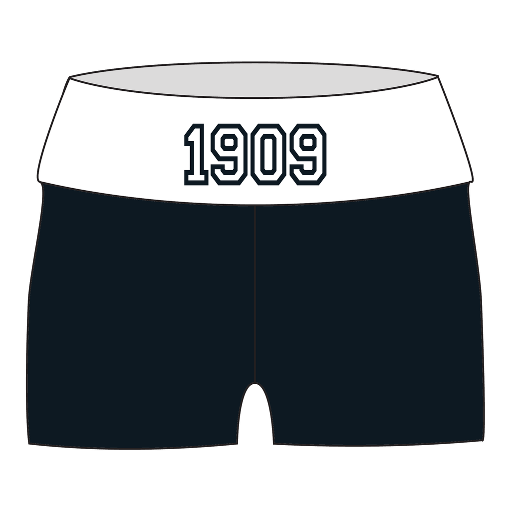 Alpha Epsilon Phi Fold Over Shorts — Black & White