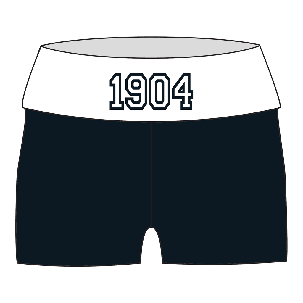 Alpha Gamma Delta Fold Over Shorts — Black & White
