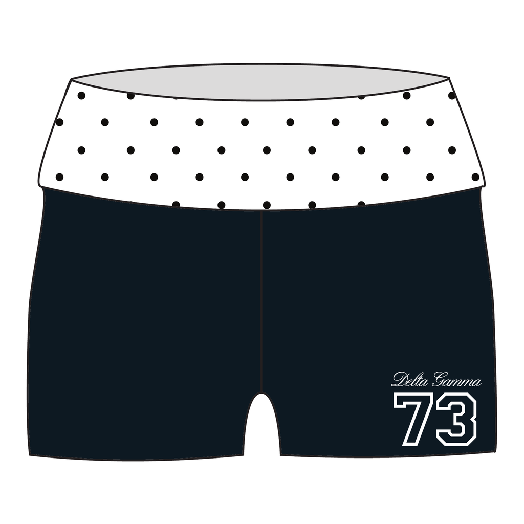 Delta Gamma Fold Over Shorts — Polka Dot