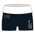 Alpha Chi Omega Fold Over Shorts — Black & White