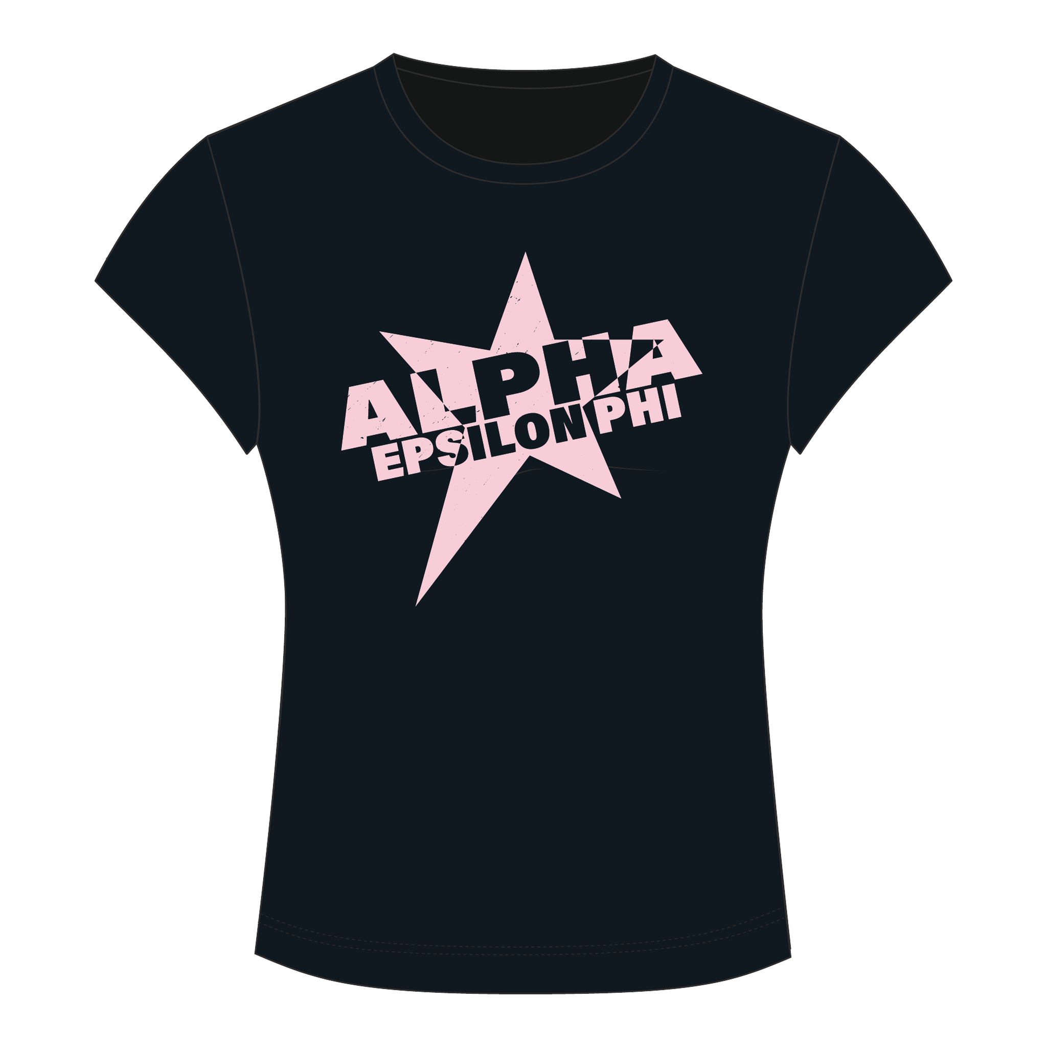 Alpha Epsilon Phi Baby Tee — Black