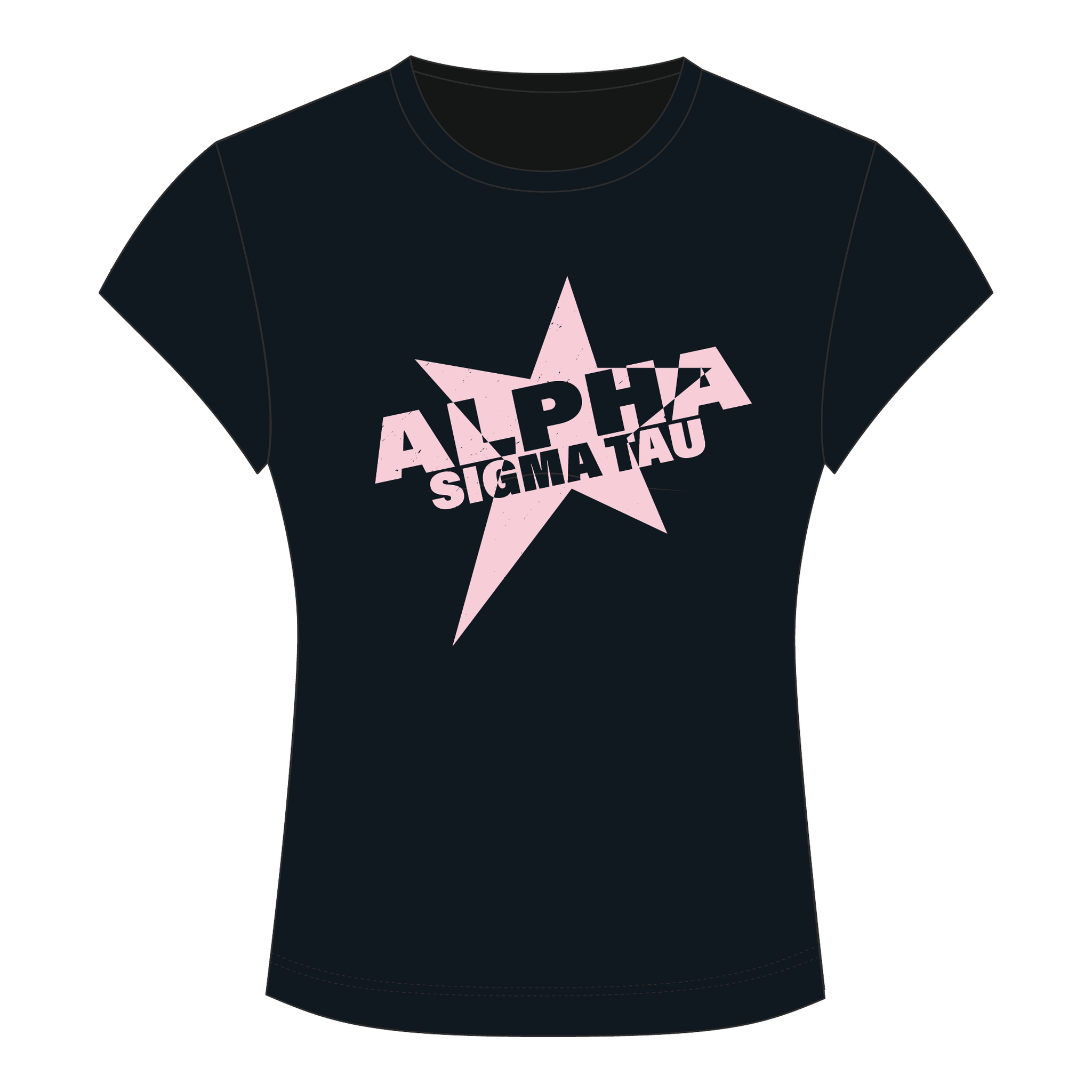 Alpha Sigma Tau Baby Tee — Black