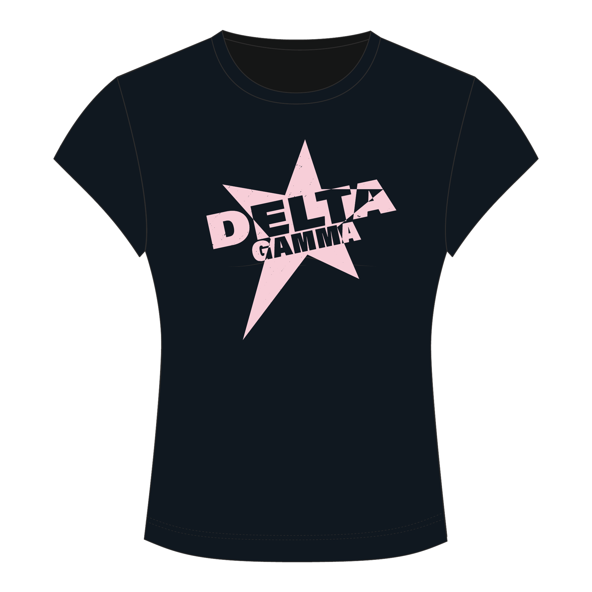 Delta Gamma Baby Tee — Black