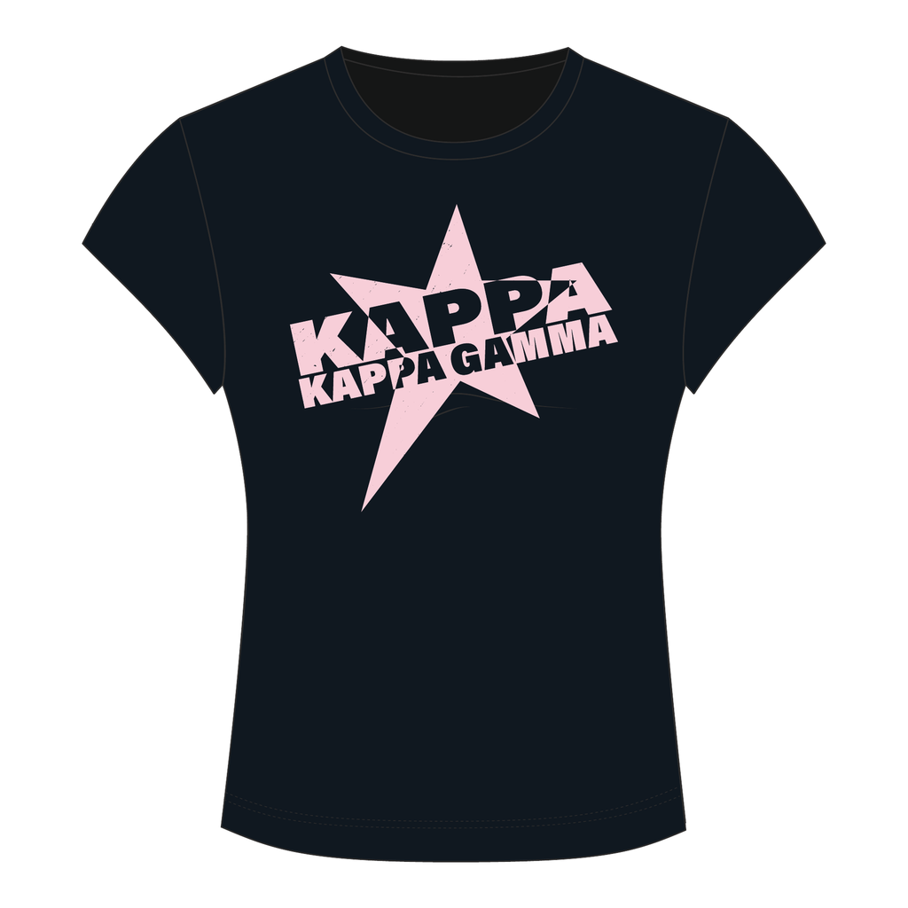 Kappa Kappa Gamma Baby Tee — Black