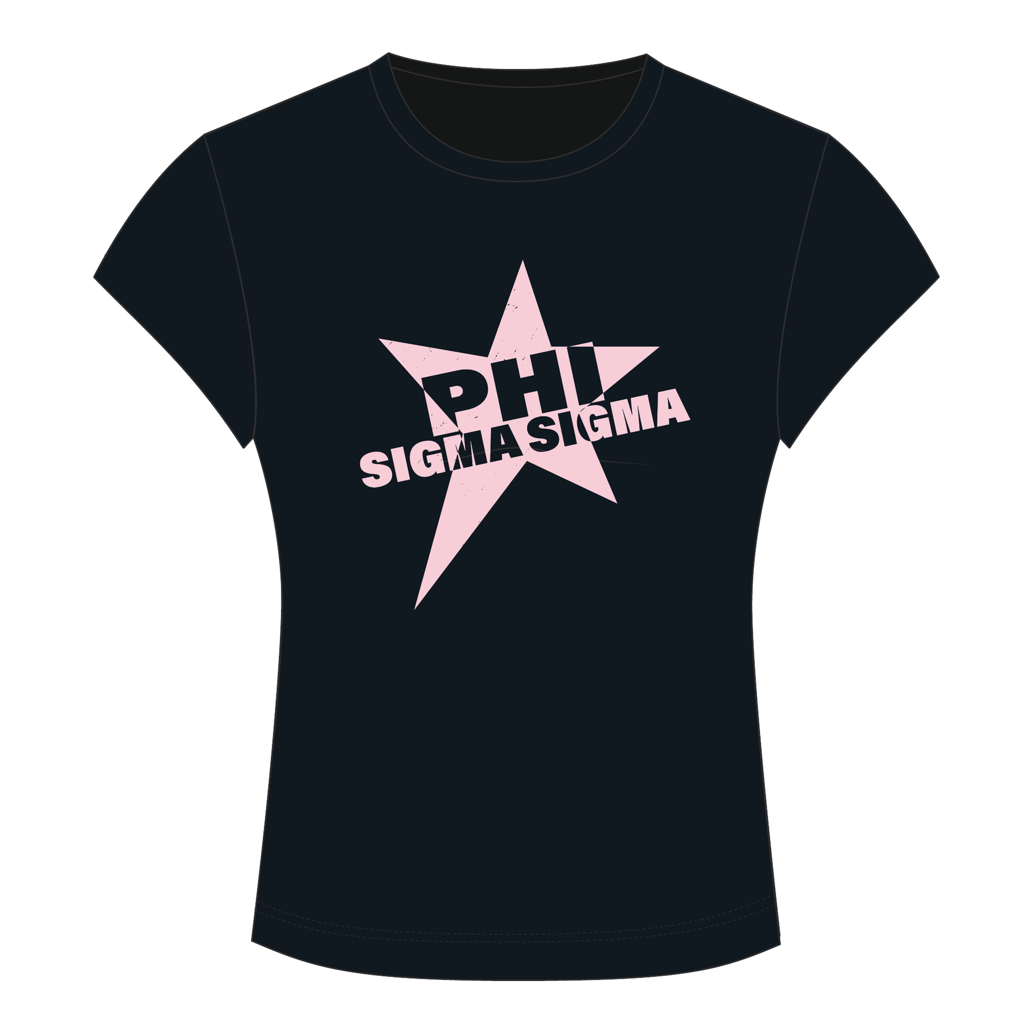 Phi Sigma Sigma Baby Tee — Black