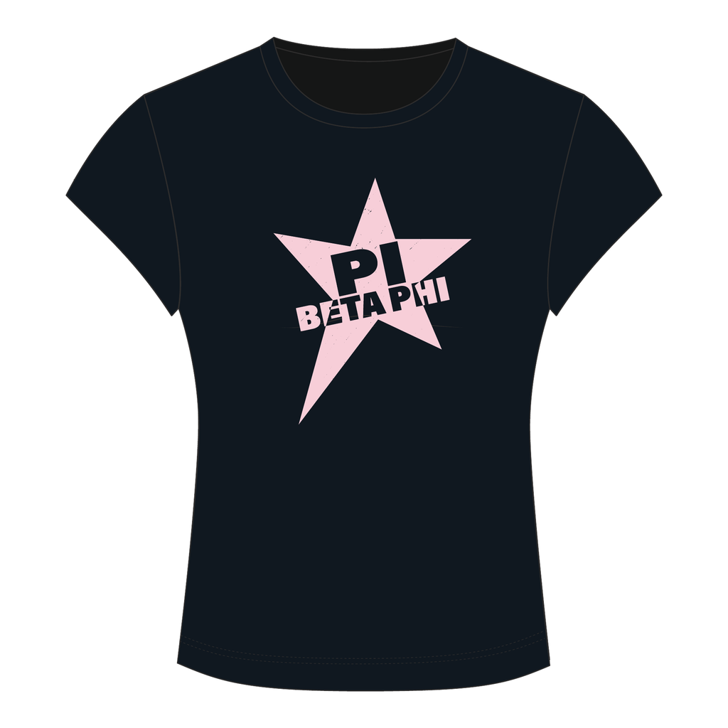 Pi Beta Phi Baby Tee — Black
