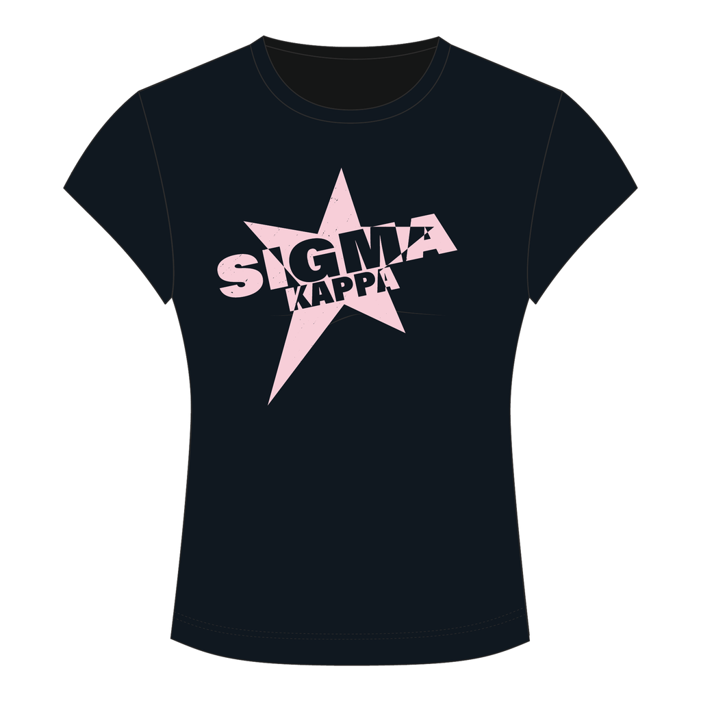 Sigma Kappa Baby Tee — Black
