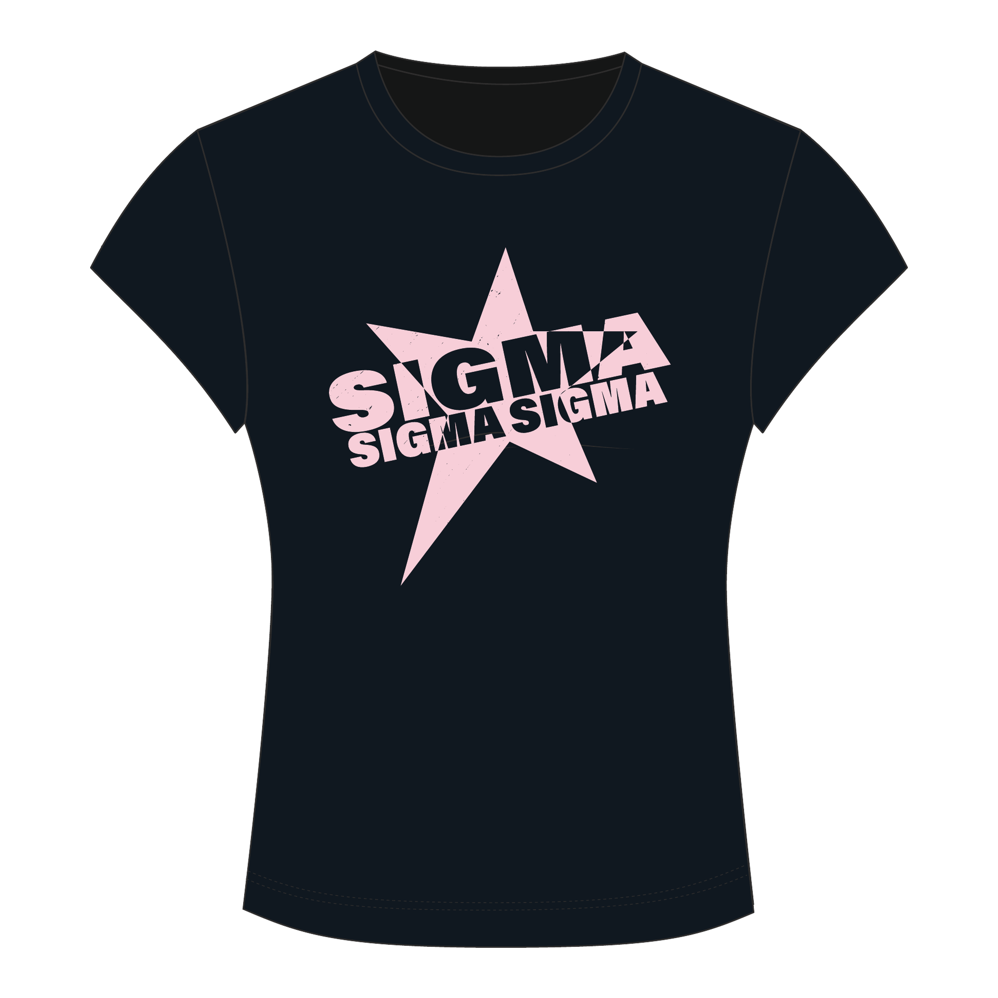 Sigma Sigma Sigma Baby Tee — Black