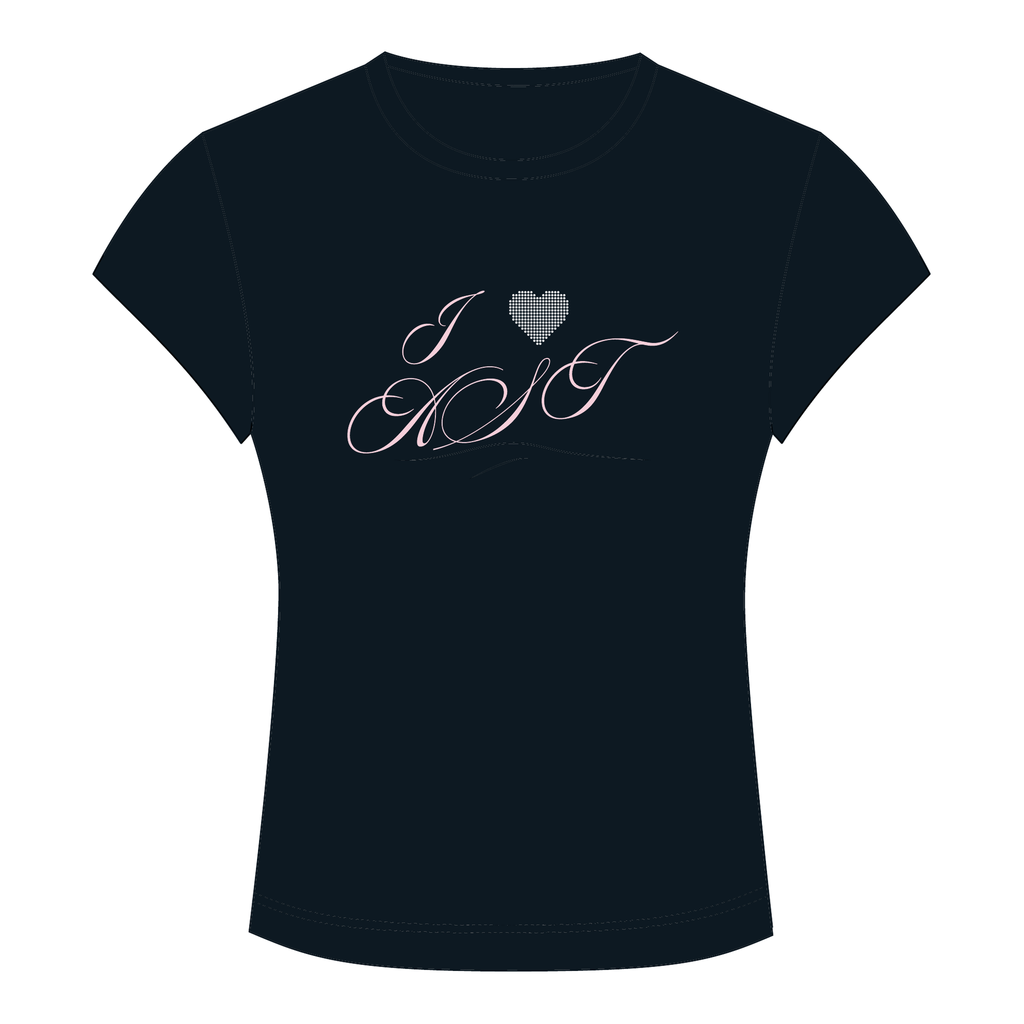 Alpha Sigma Tau Baby Tee — Black