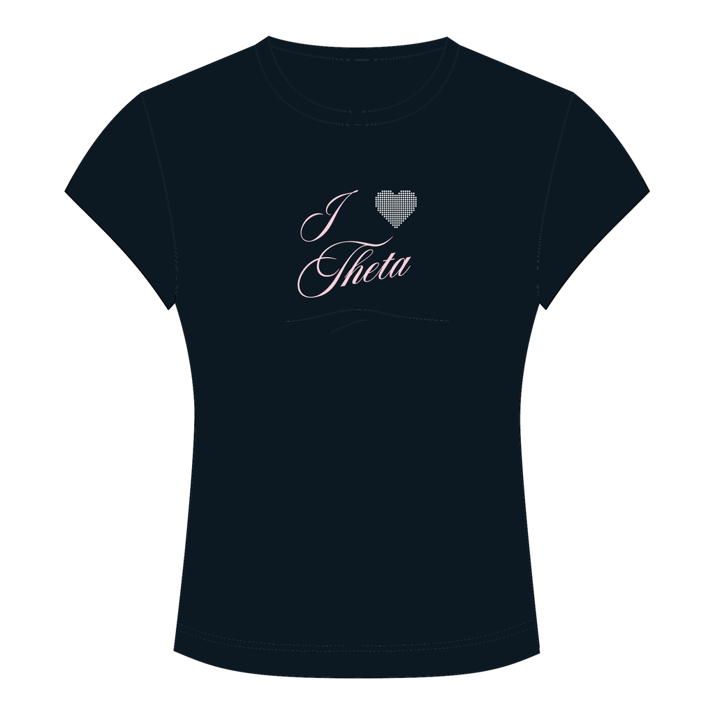 Kappa Alpha Theta Baby Tee — Black