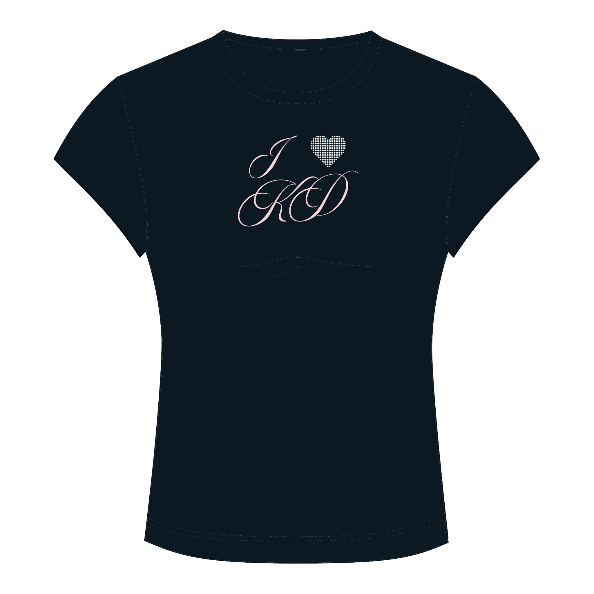 Kappa Delta Baby Tee — Black