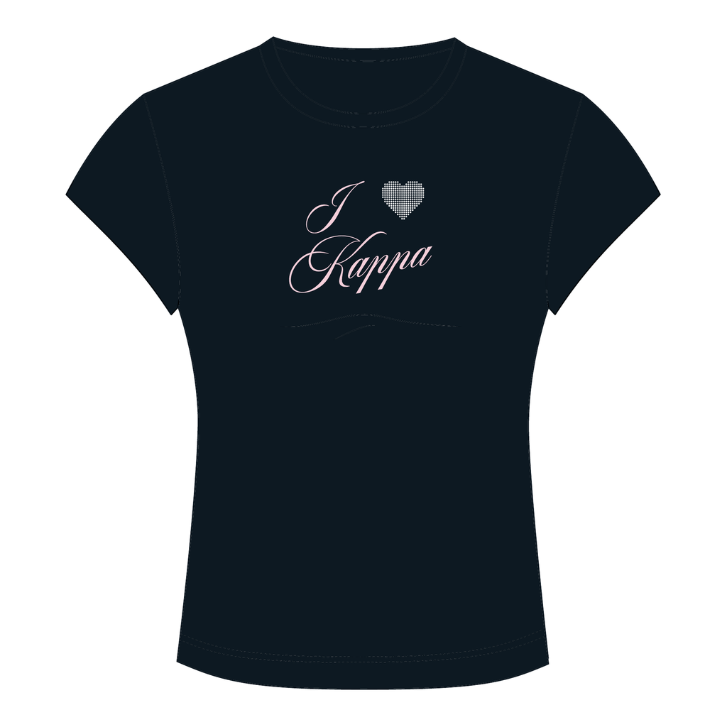 Kappa Kappa Gamma Baby Tee — Black